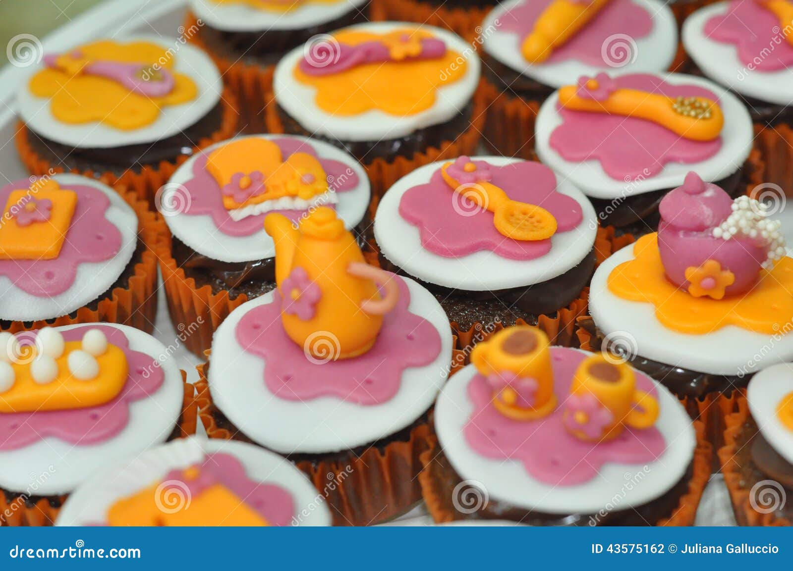 Kitchen tea time cupcakes stock photo. Image of domestic 43575162