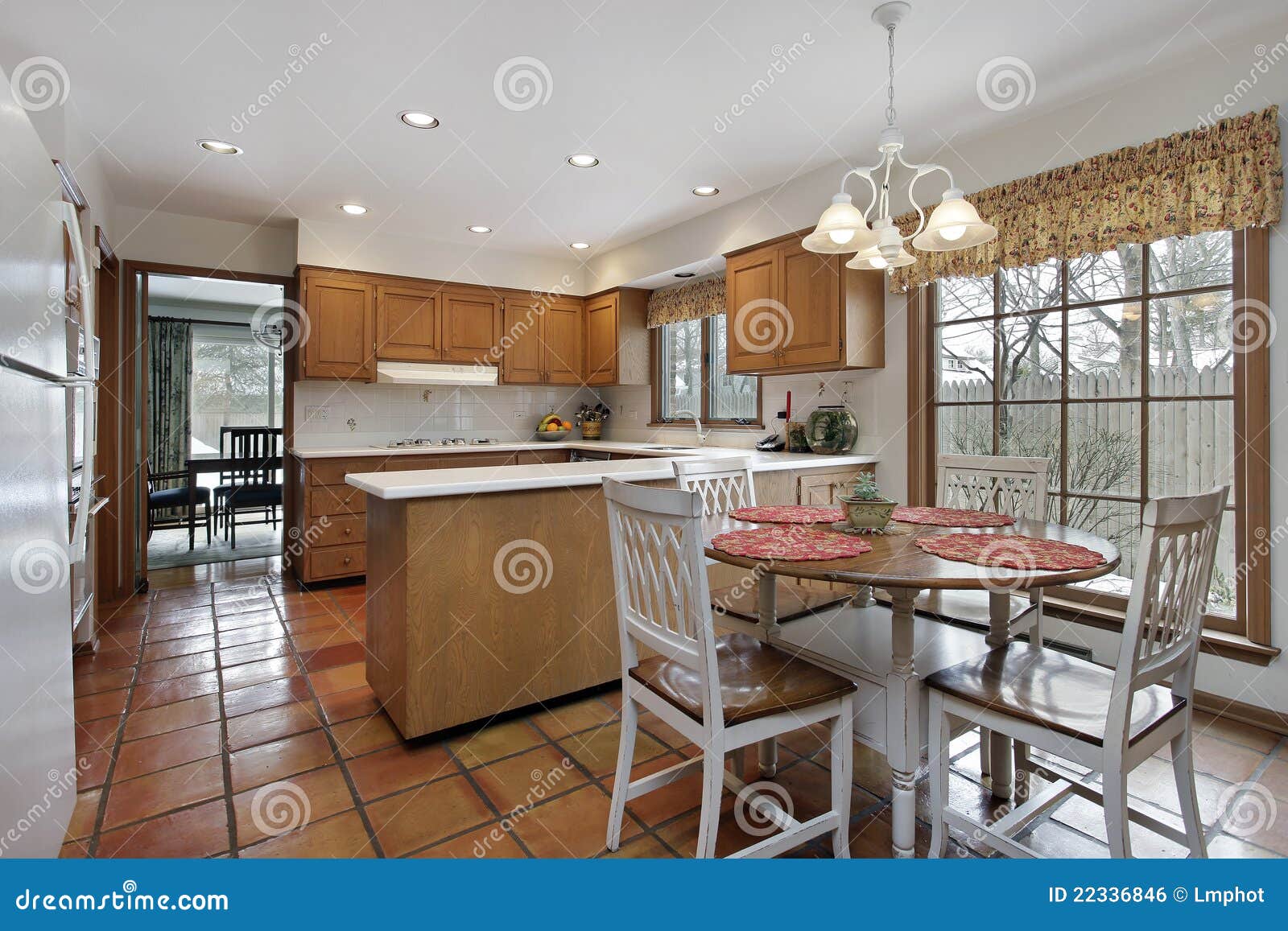 Kitchen with Terra Cotta Flooring Stock Photo Image of cotta