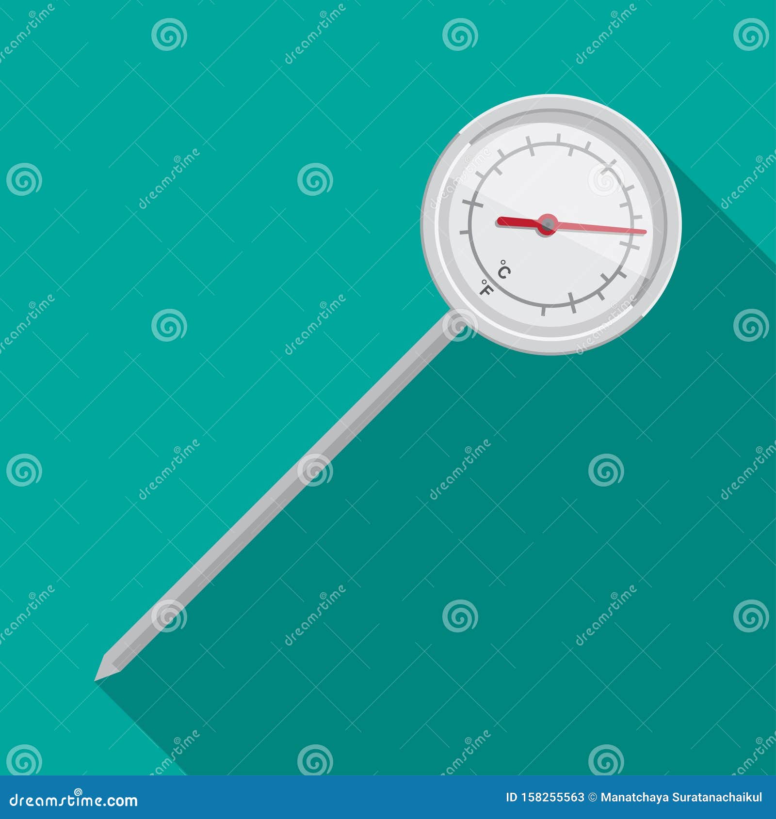 Kitchen thermometer. stock illustration. Illustration of digital