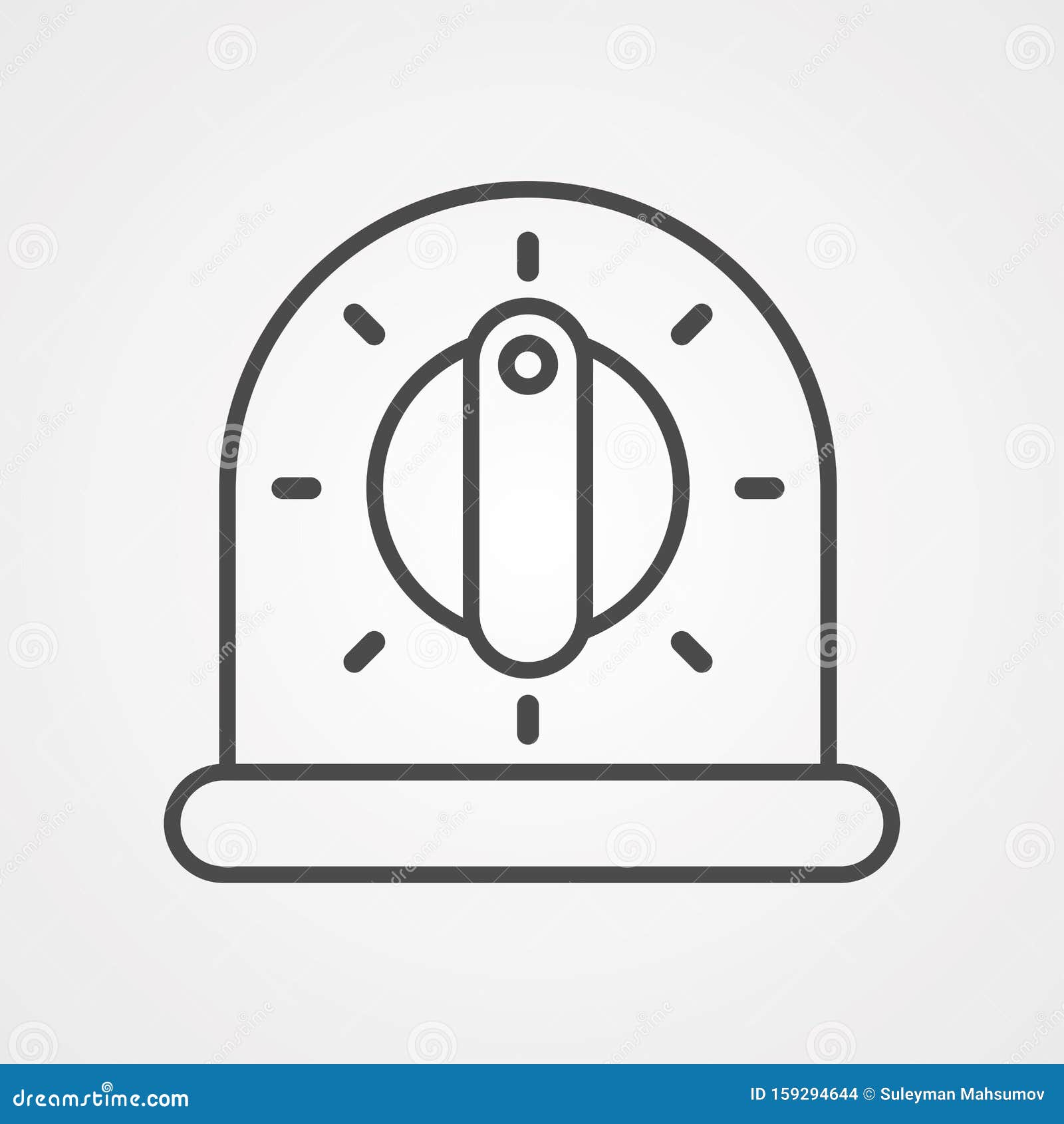 Kitchen timer icon outline style Royalty Free Vector Image