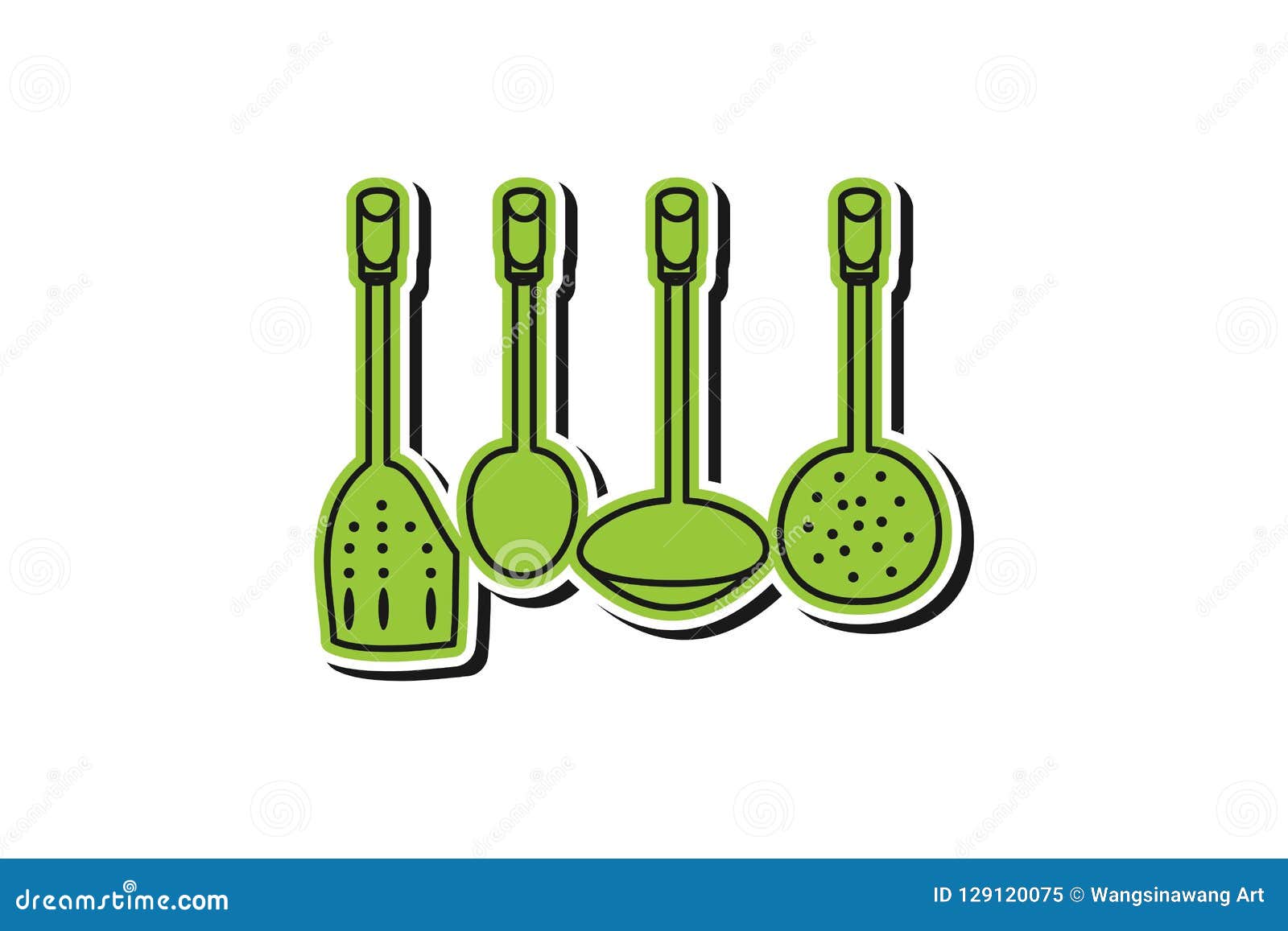 Kitchen Tool Logo Design Inspiration on White Backgrounds. Stock Vector