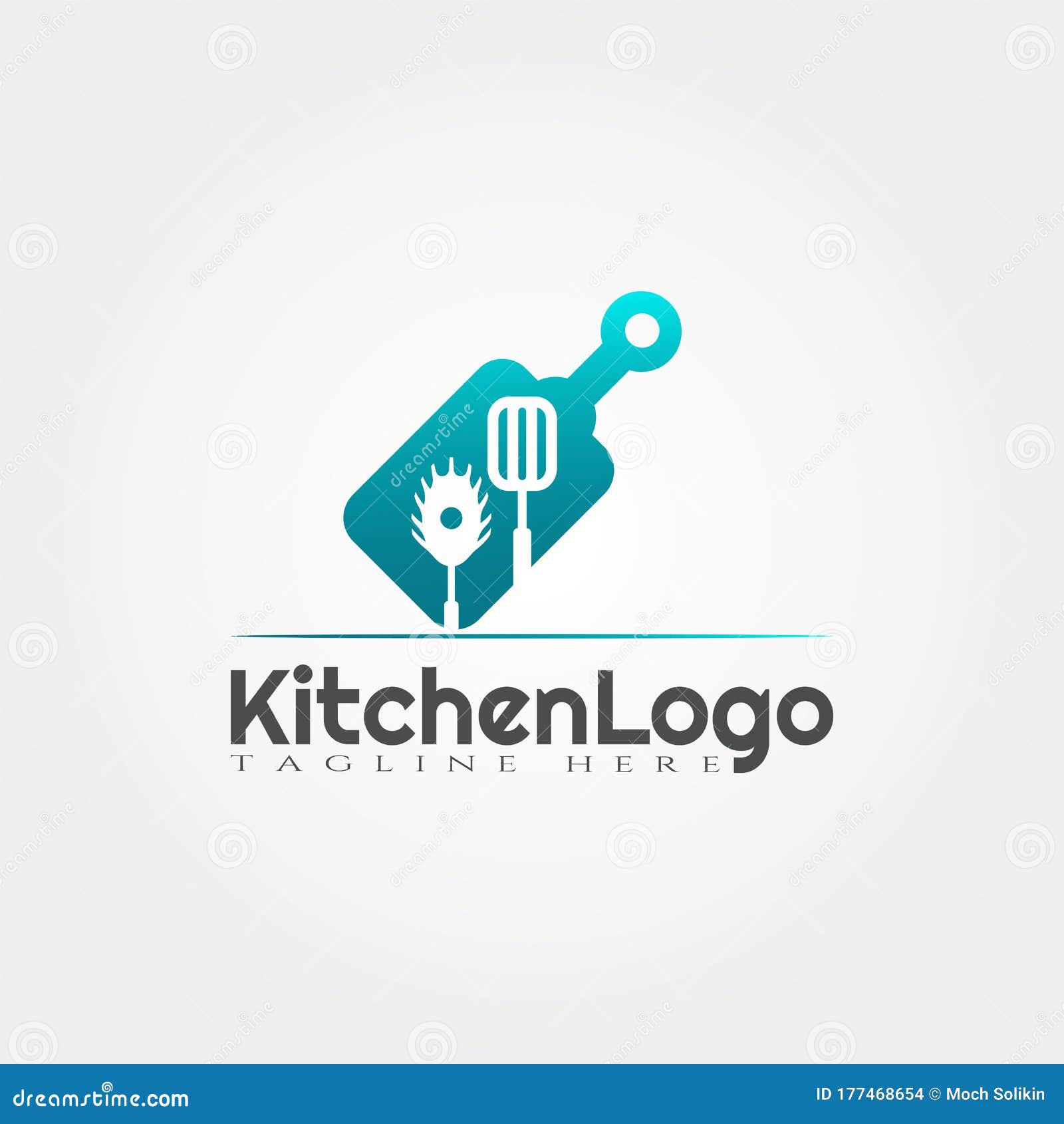 Kitchen Tool Vector Logo Design,food Icon Stock Vector Illustration