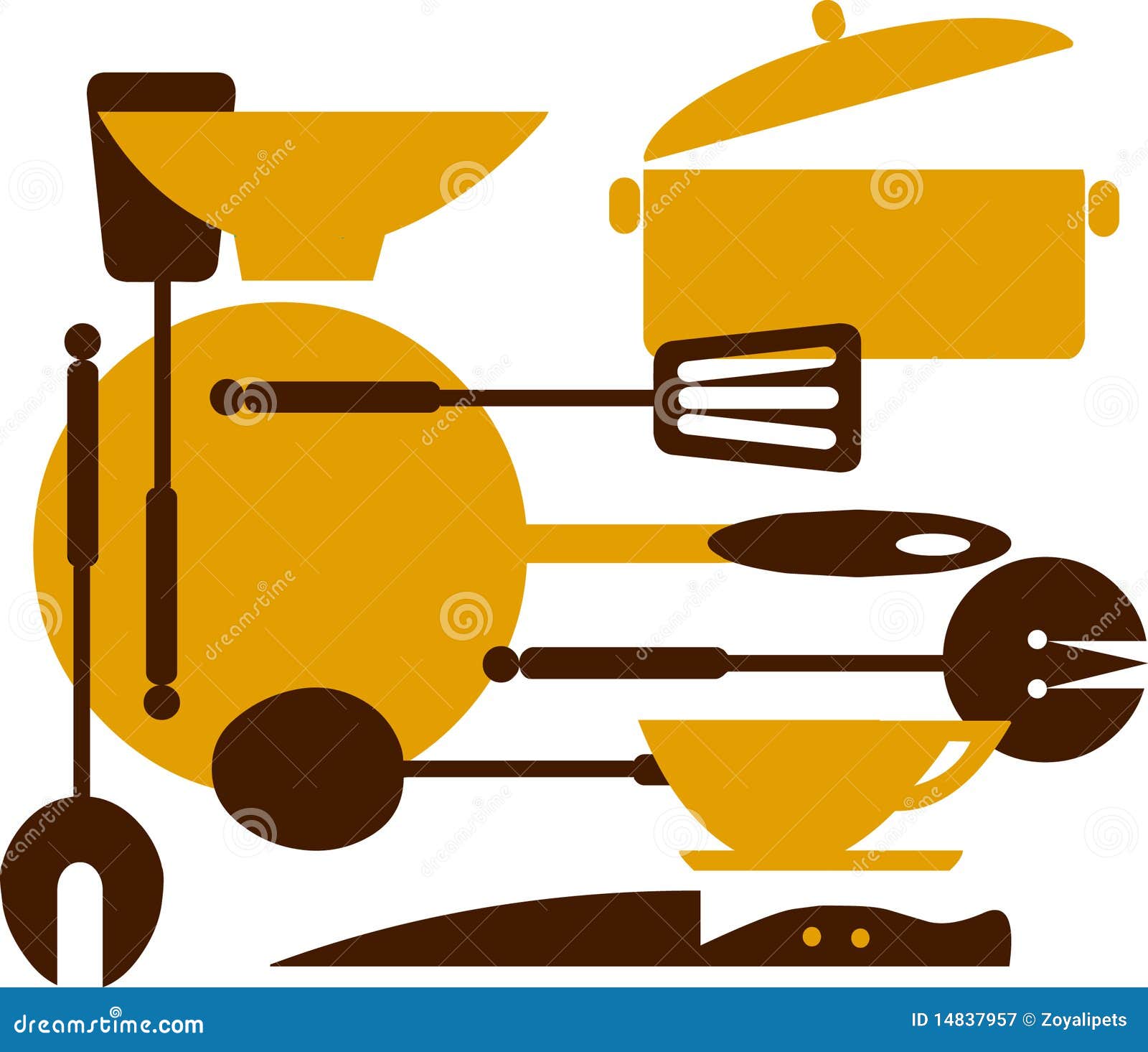 Kitchen Tools for Cooking and Frying 2 Stock Vector Illustration of
