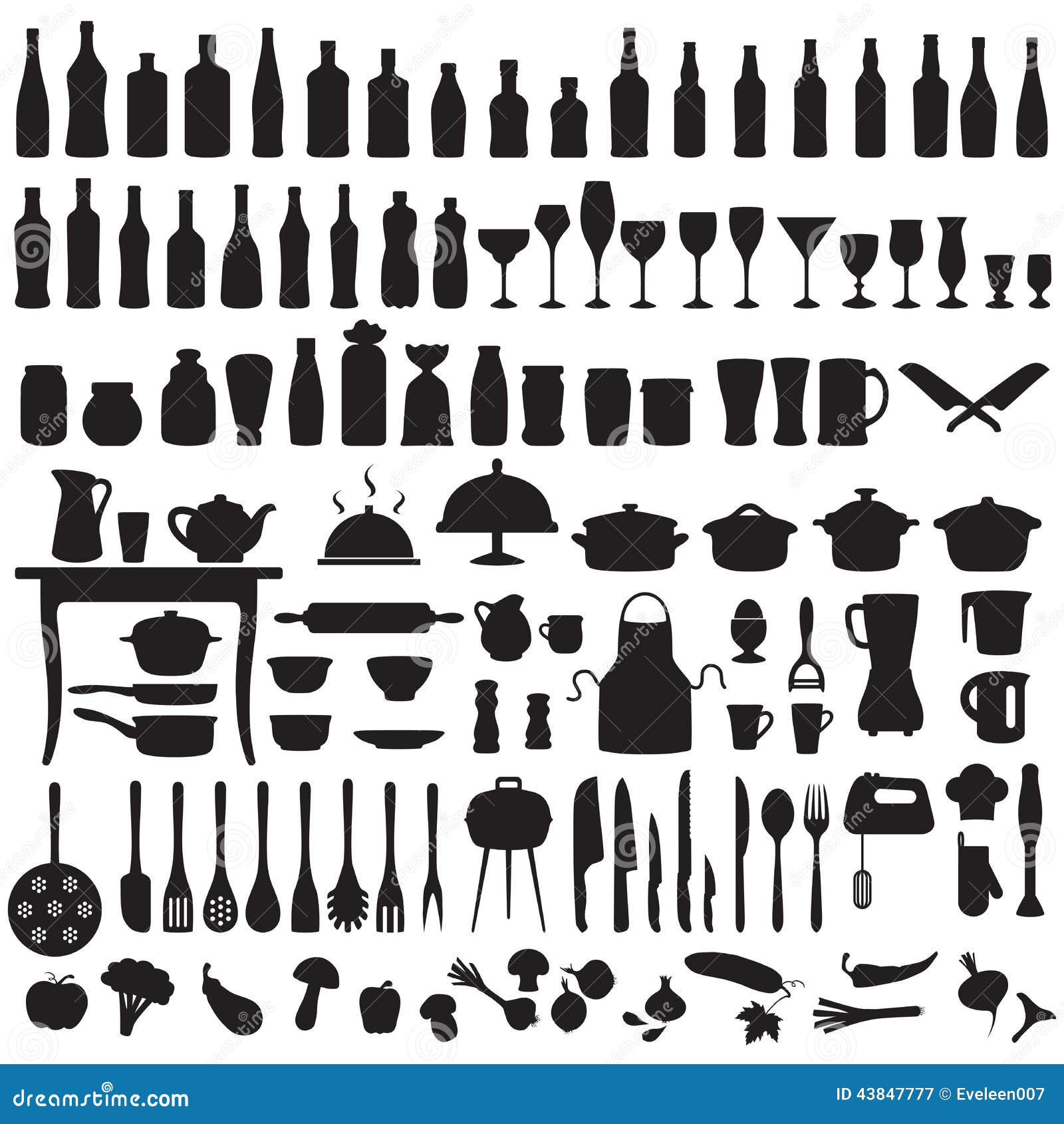 kitchen tools, cooking icons