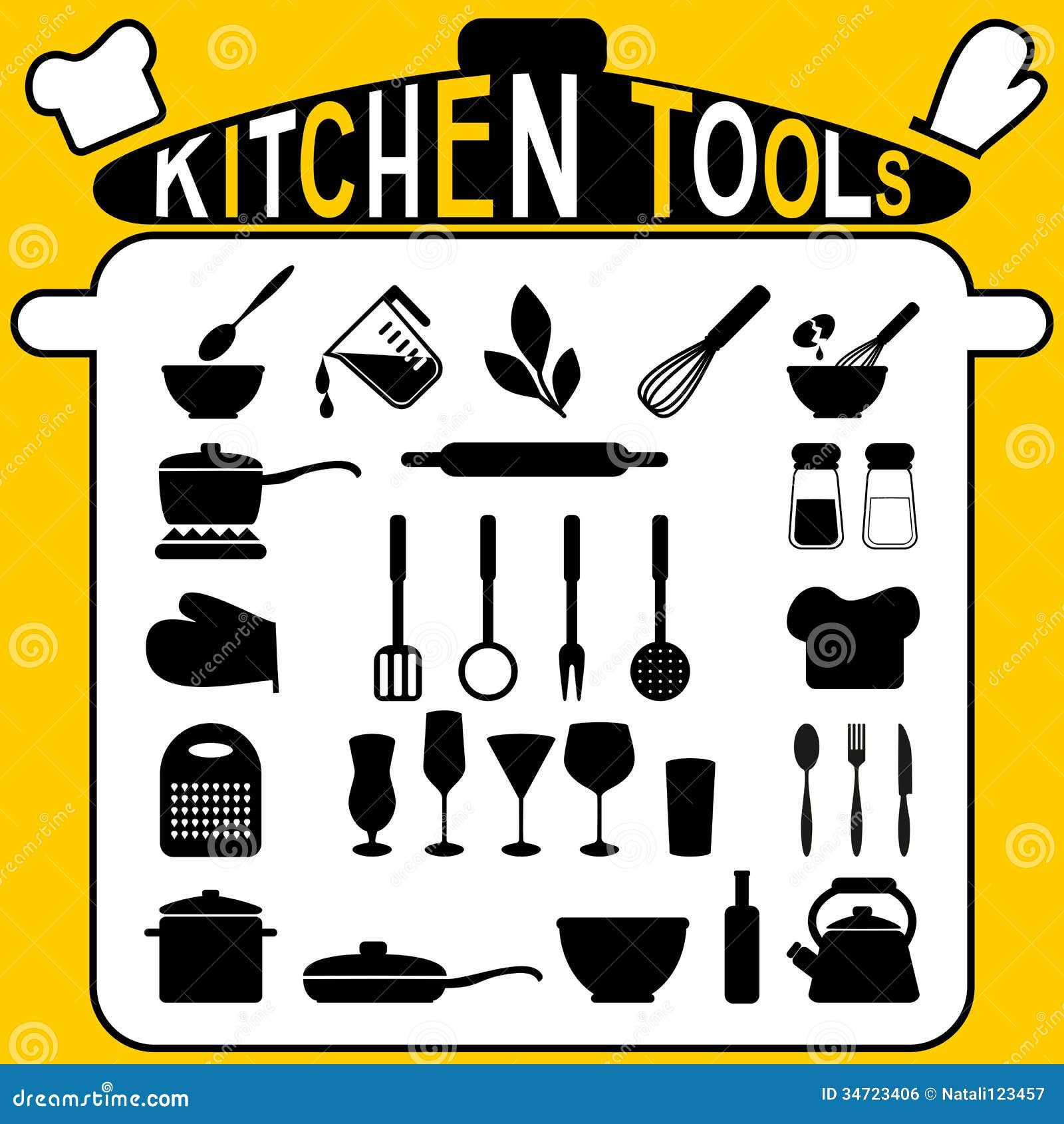 Kitchen Tools Icons Set Stock Vector Image Of Collection