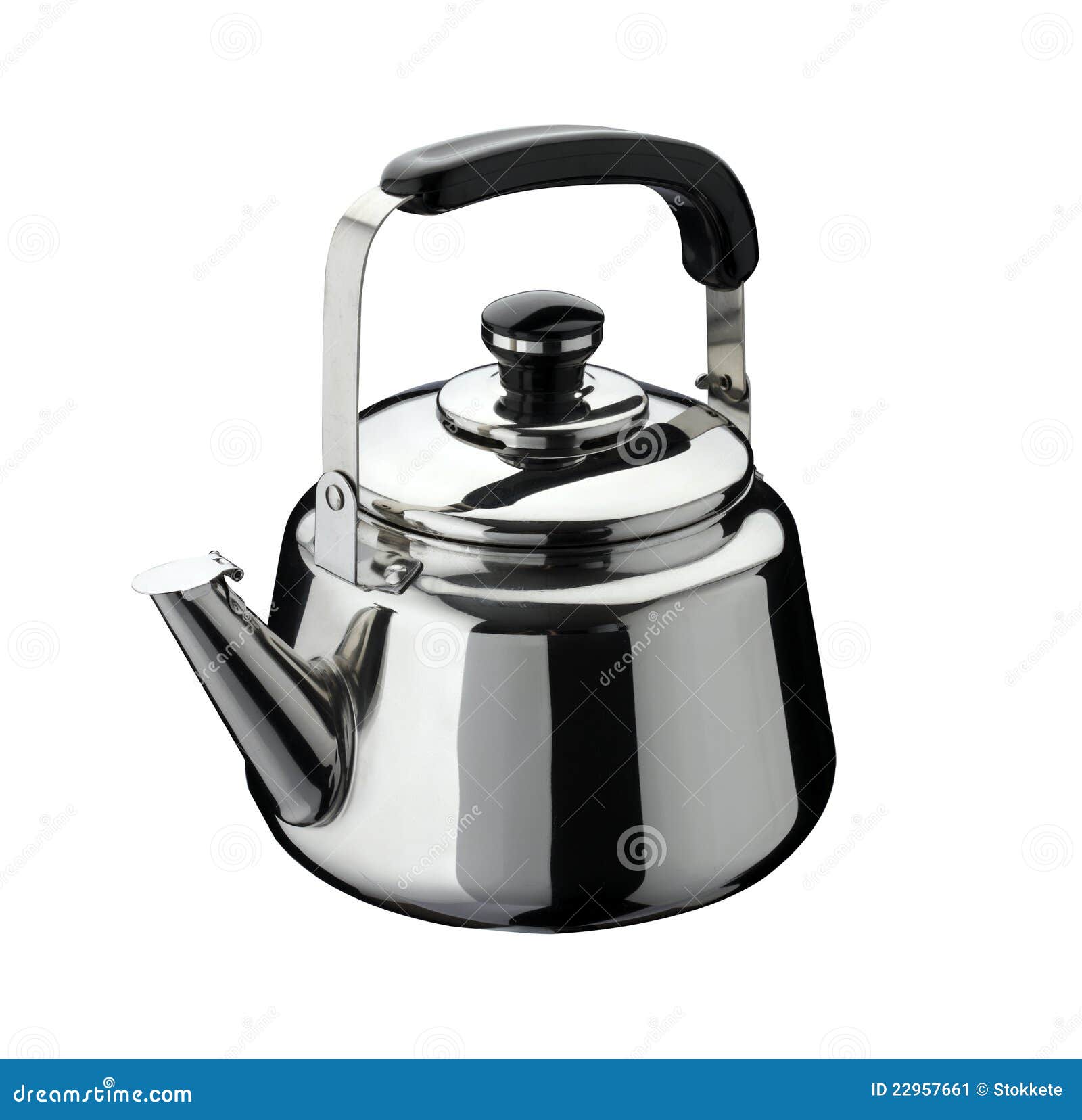 Kitchen Tools Kettle On Stainless Steel Stock Image Image 22957661