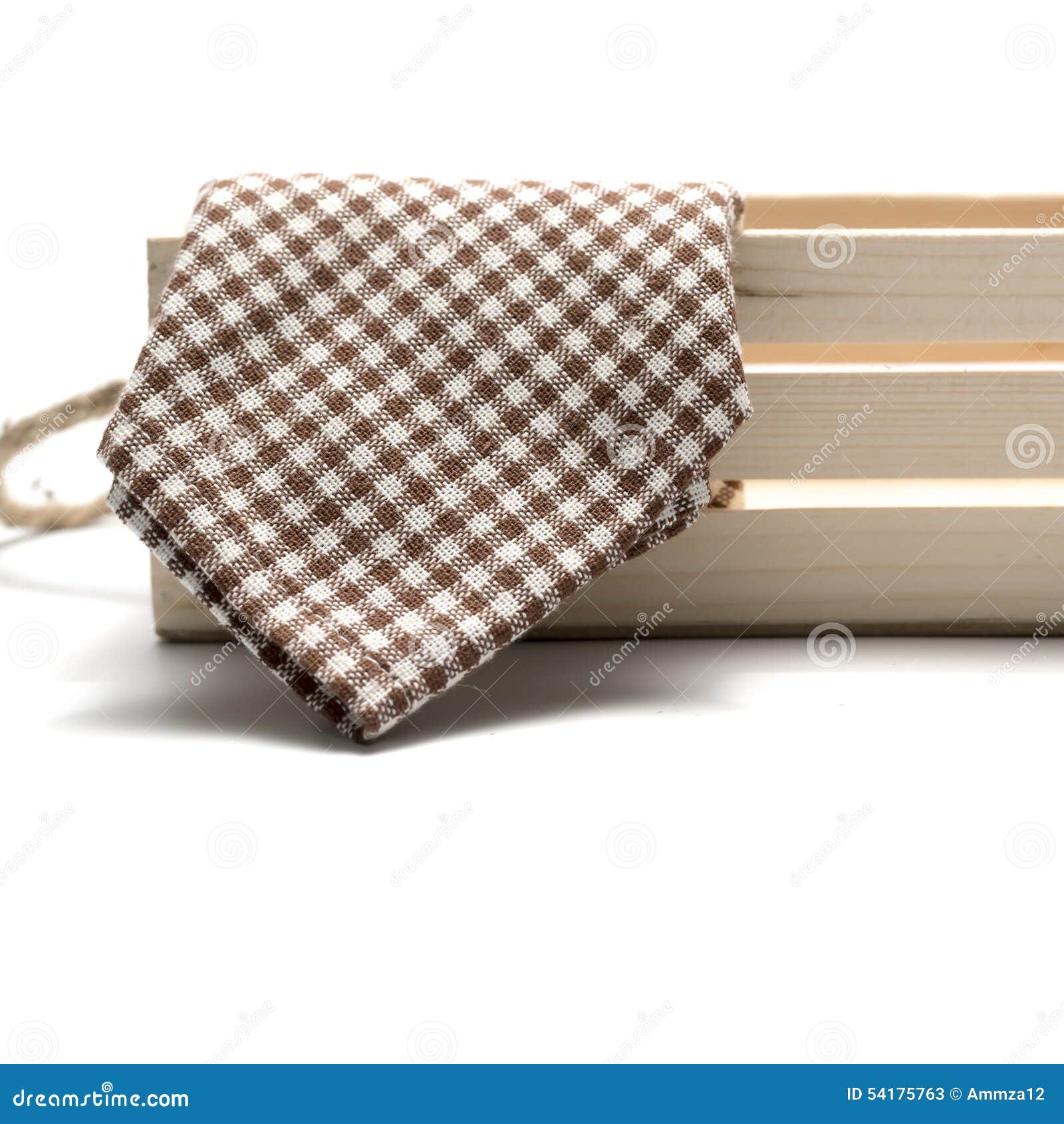 Kitchen towel in wood box stock image. Image of folded 54175763
