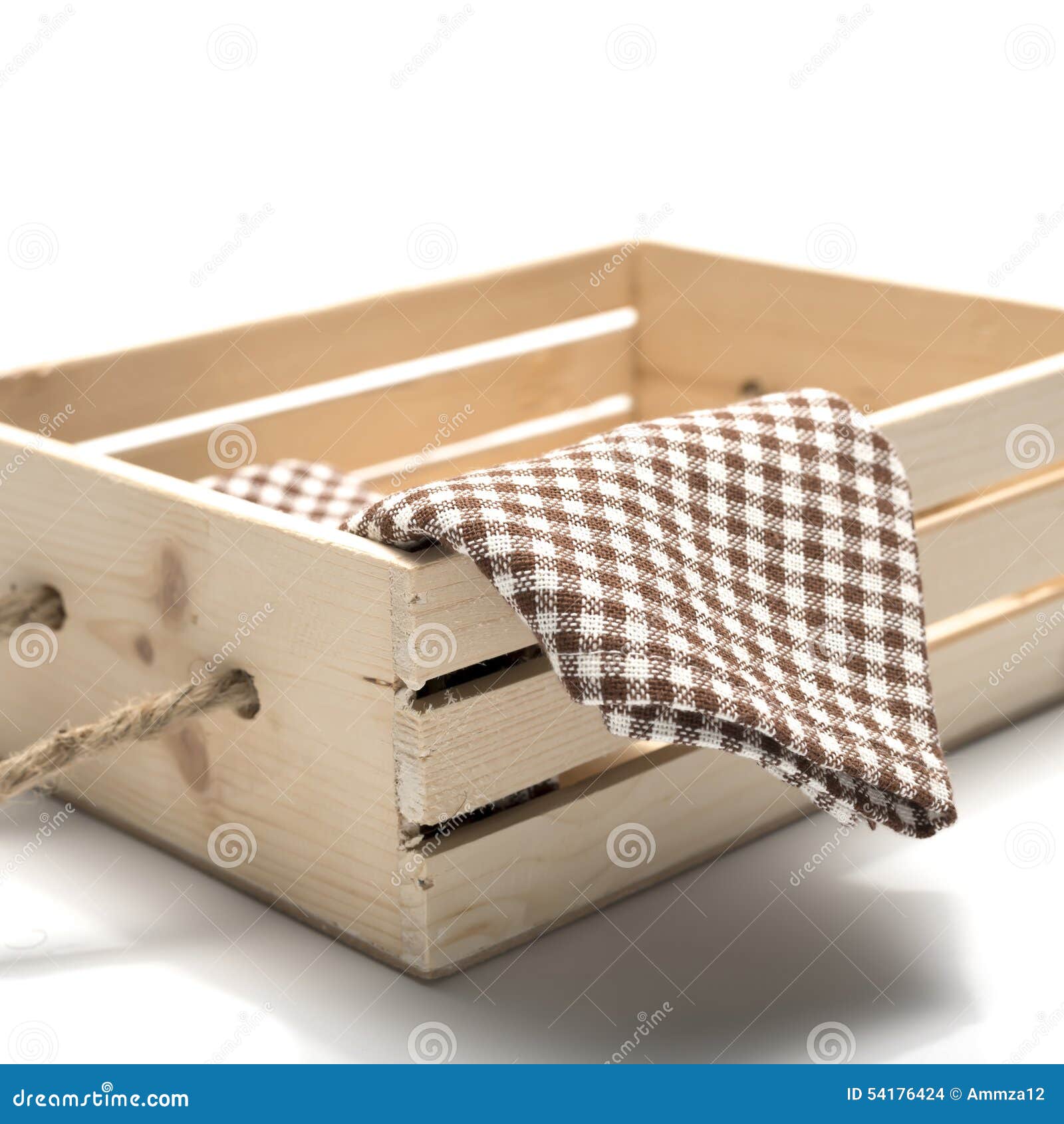 Kitchen towel in wood box stock photo. Image of storage 54176424