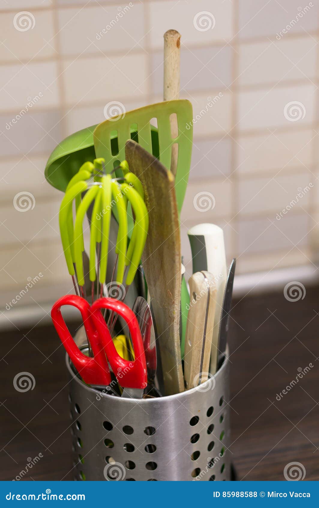 Kitchen utensil mix stock photo. Image of indoor, table 85988588