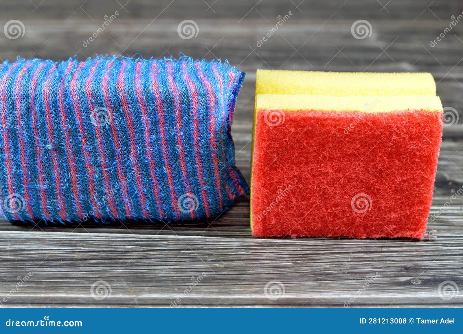 Kitchen Utensil Scrubber Pad and Combo Cellulose and Abrasive Two Sided  Sponge for Cleaning Utensils, Dishes, Cookware, Bathroom Stock Photo -  Image of coarse, cellulose: 281213008