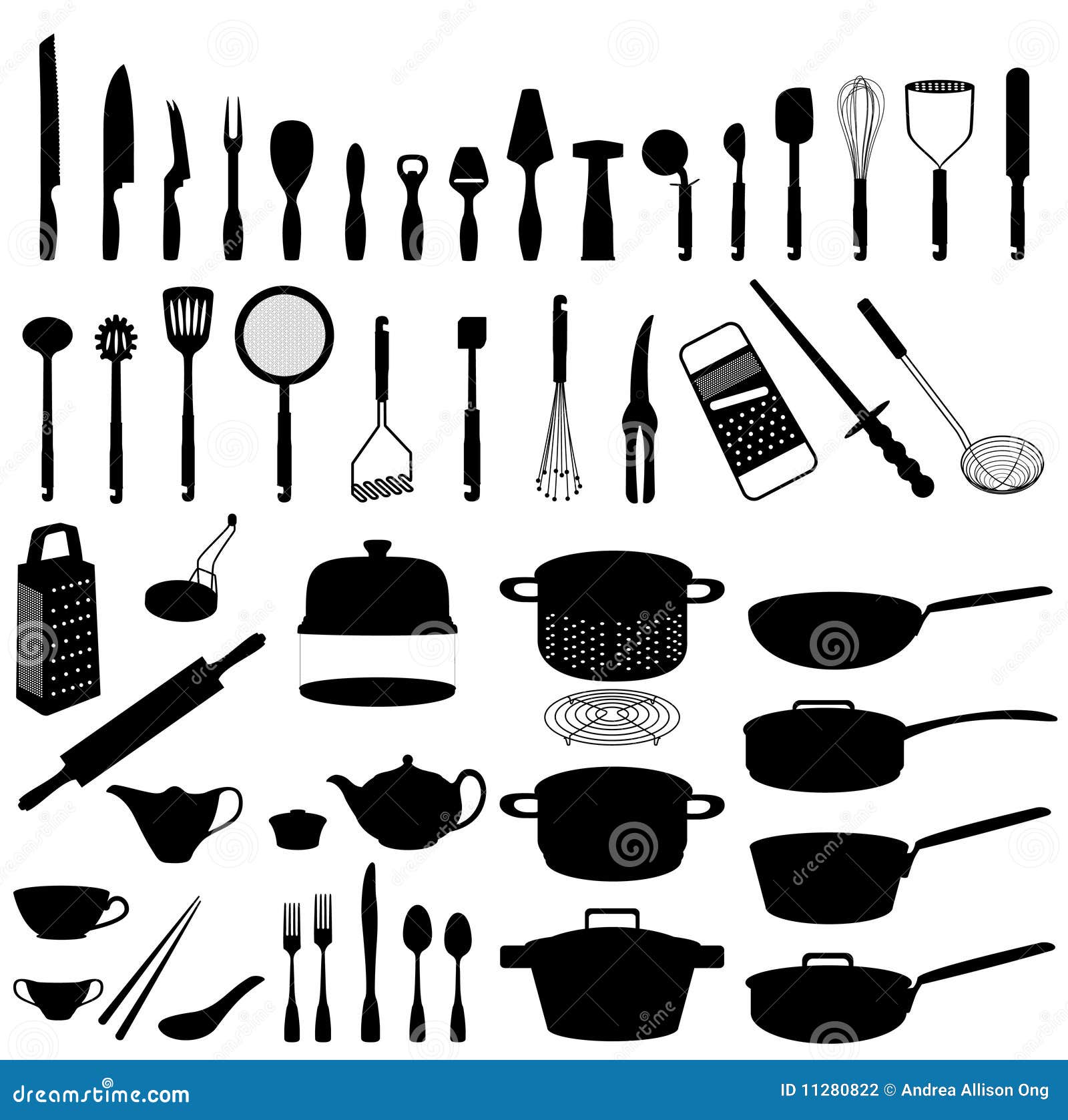 Kitchen Utensils. Sketch Cooking Equipment Stock Vector - Illustration of  drawing, icon: 165564503