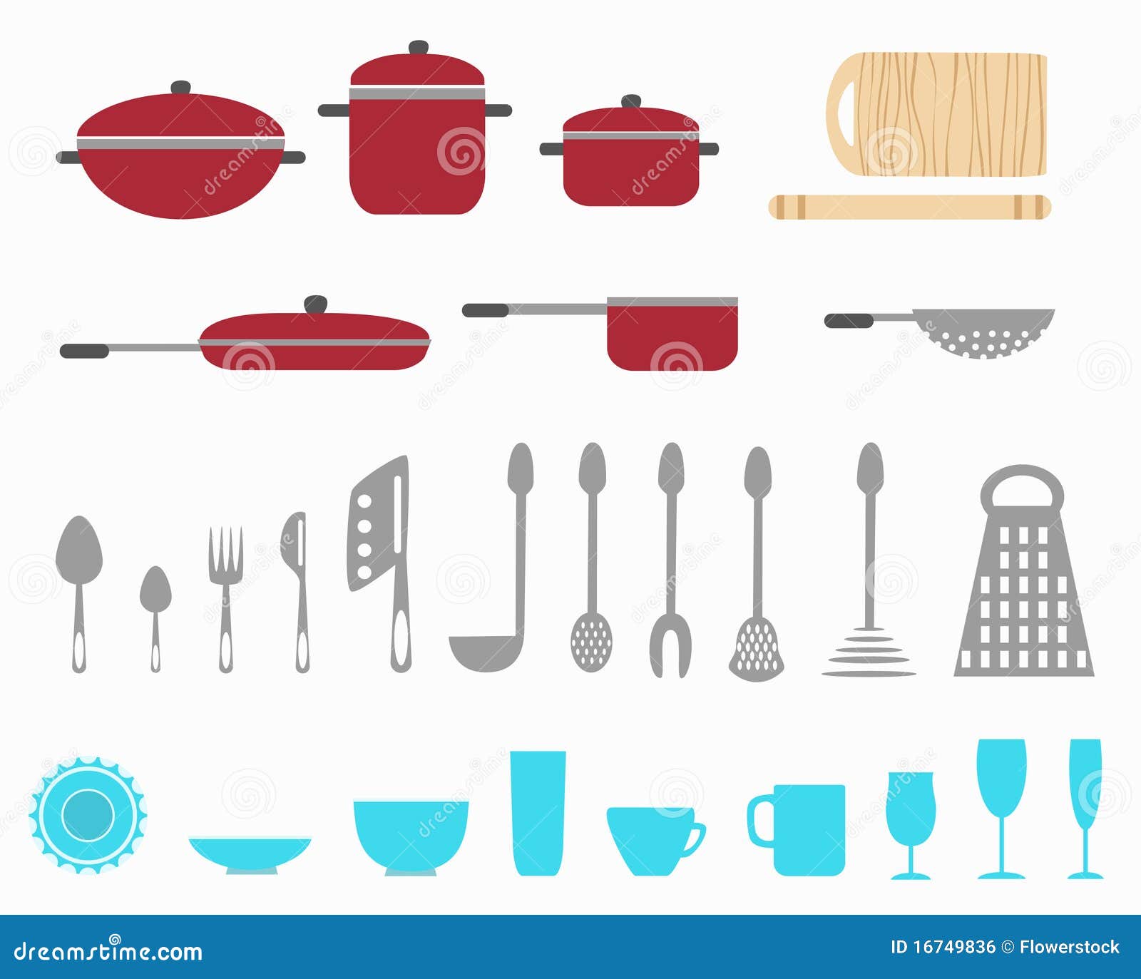 cooking materials cartoon