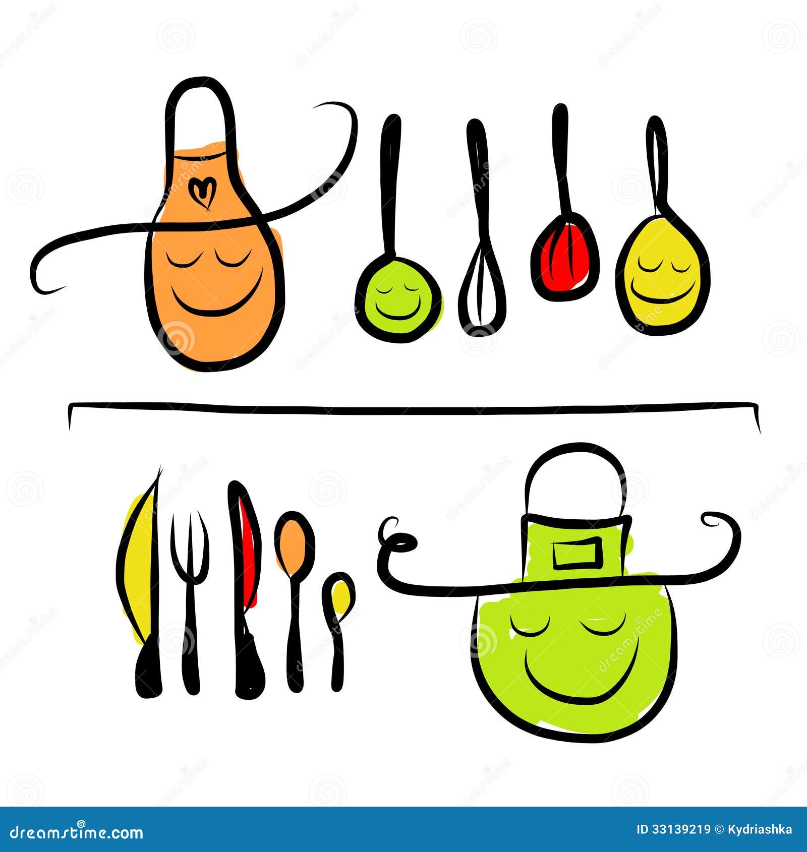 Download Doodle Kitchen Utensils I Love Cooking Royalty-Free Stock  Illustration Image - Pixabay