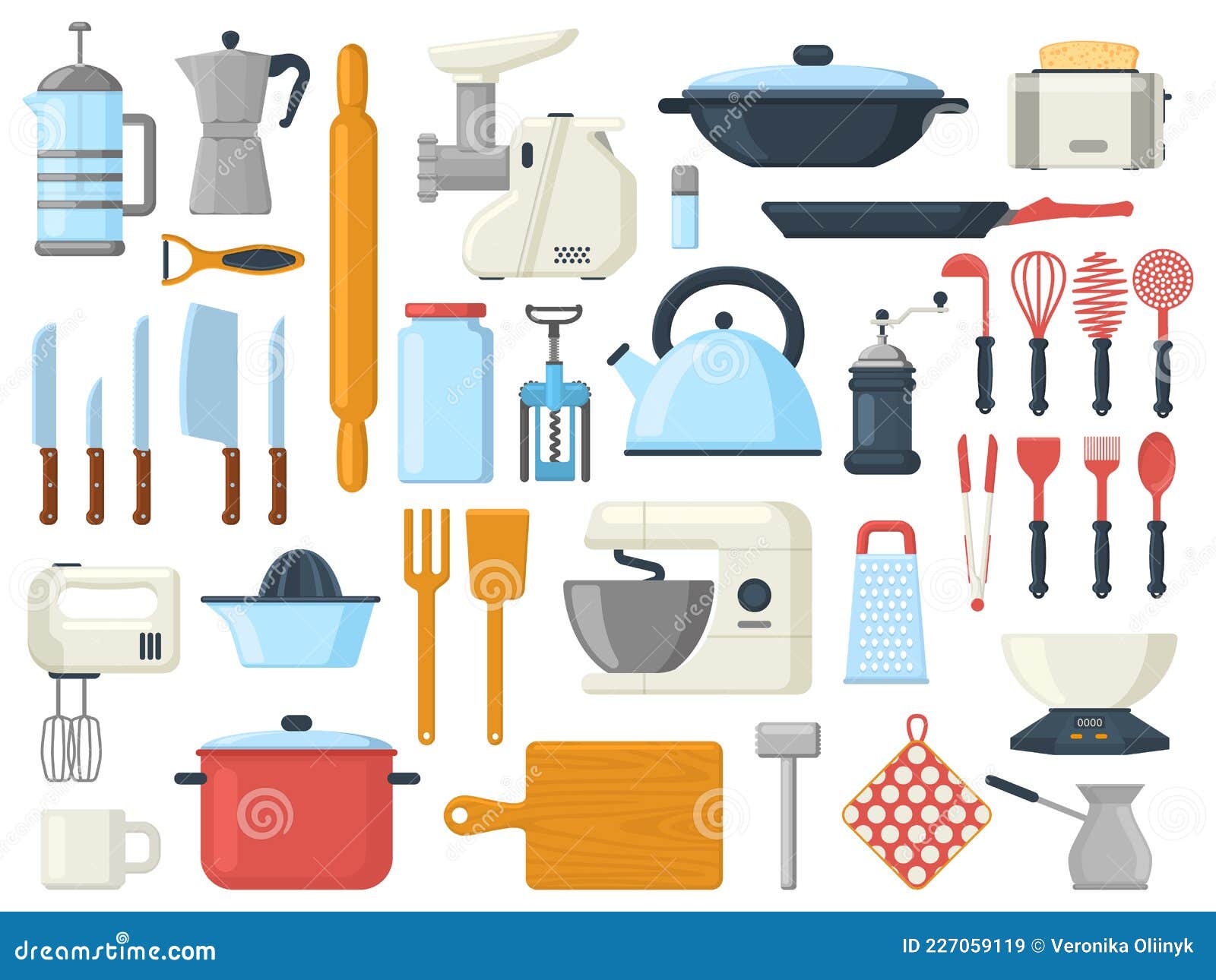 Kitchen Utensils, Cooking Culinary Serving Tools, Cutlery Symbols