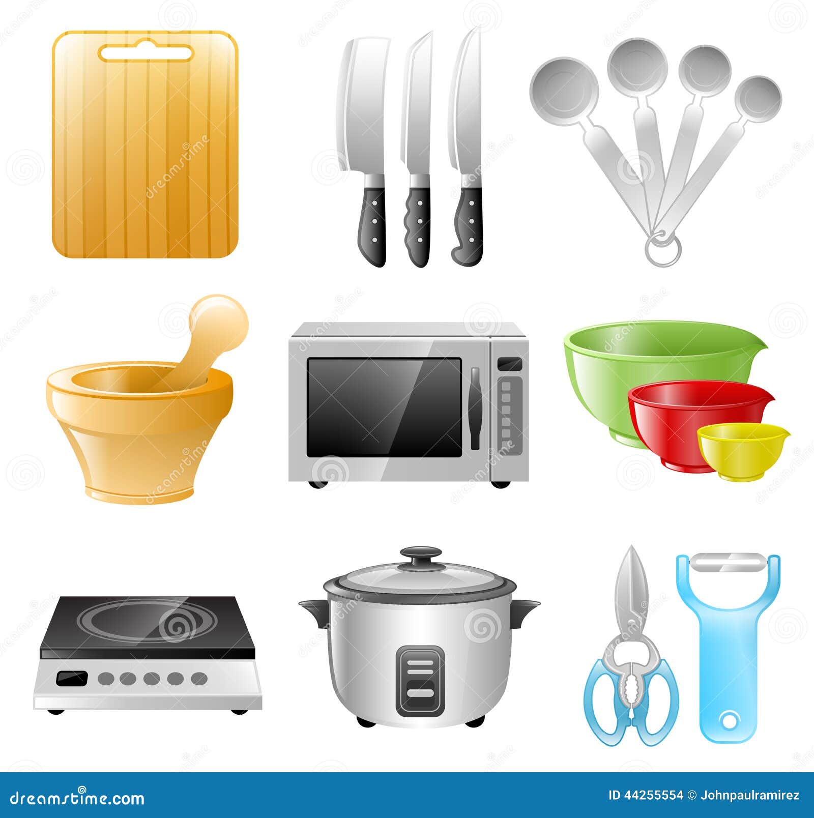 Kitchen Utensils Cooking Restaurant Stock Vector Image 44255554