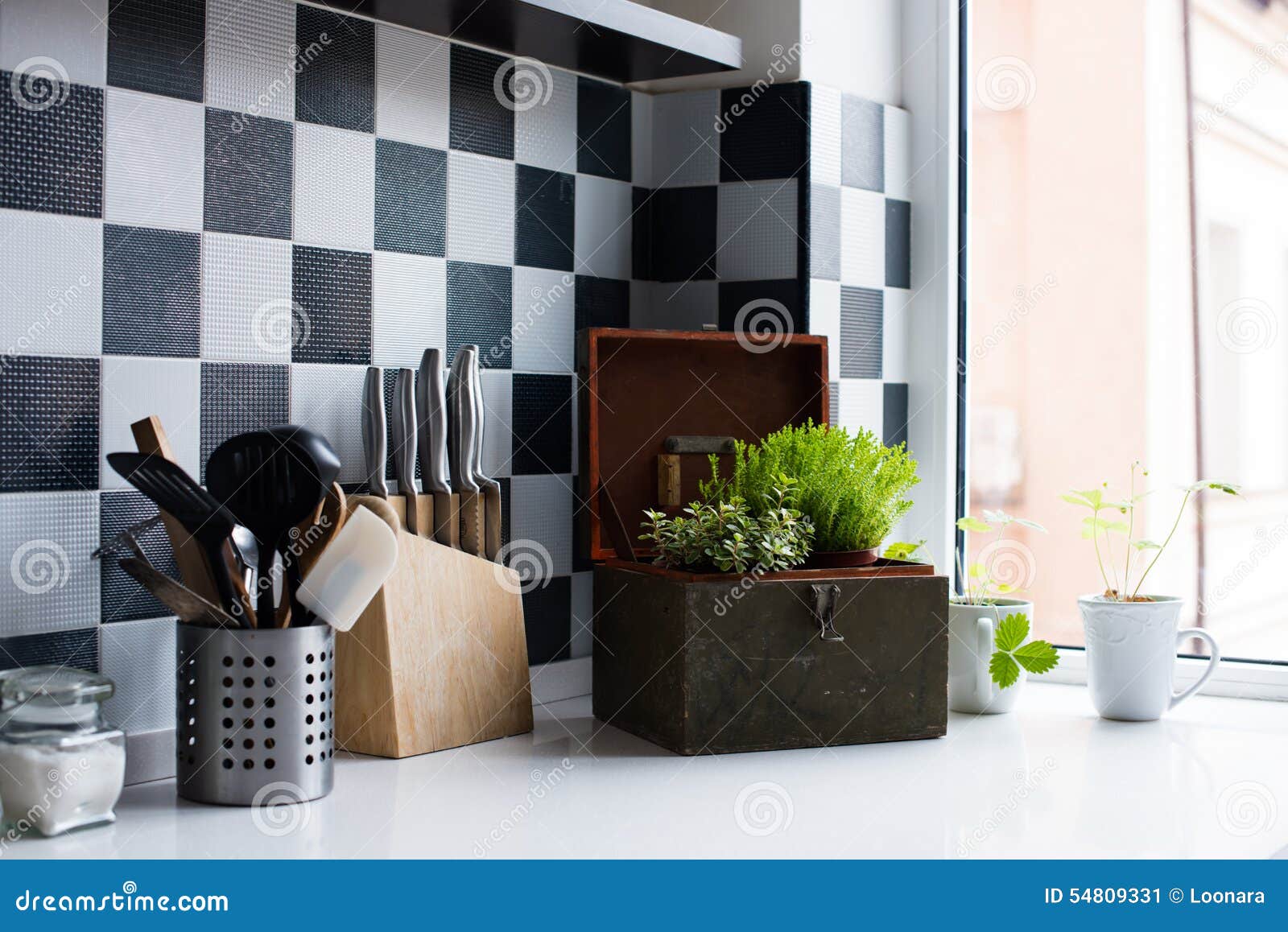 Kitchen utensils stock image. Image of plant, bright 54809331
