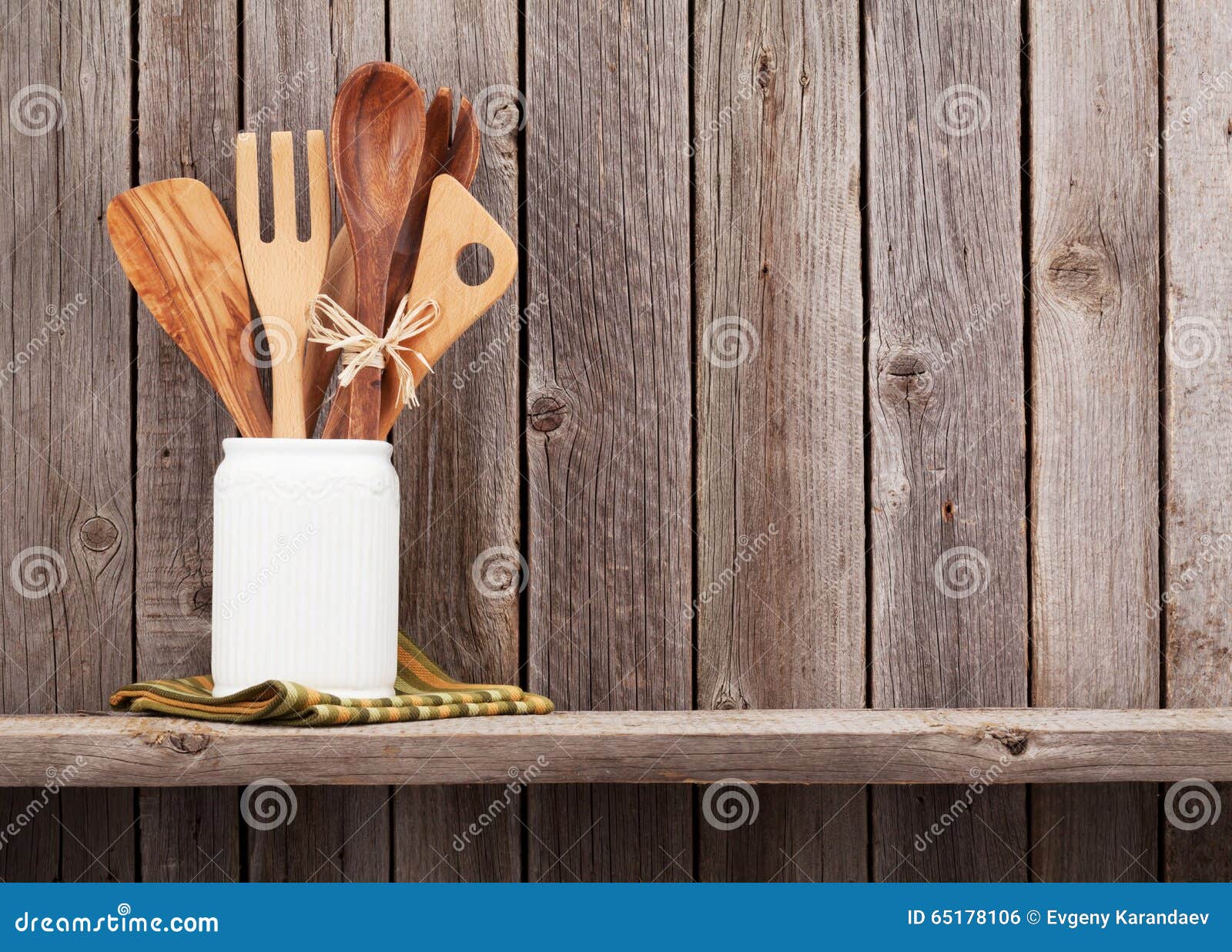 Kitchen utensils on shelf stock photo. Image of spatula 65178106