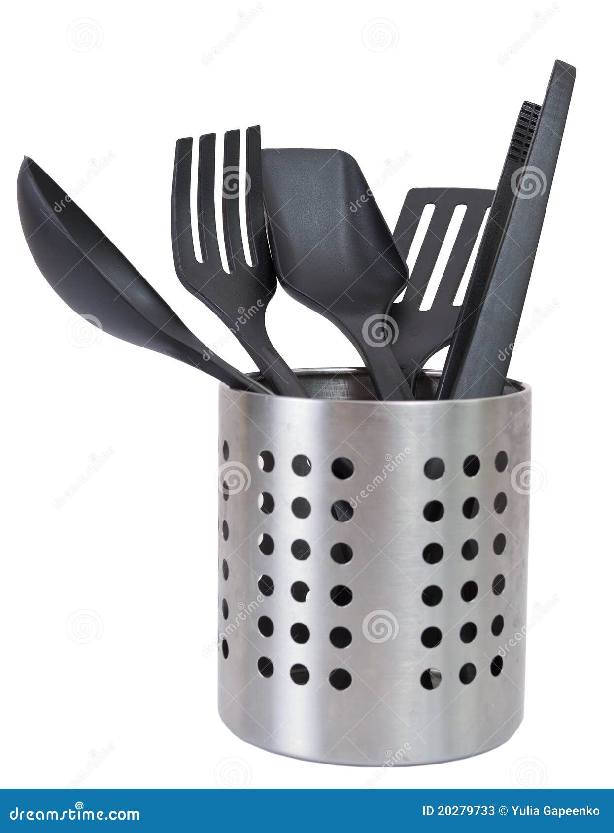 Kitchen Utensils In A Utensil Holder Stock Image Image Of Group