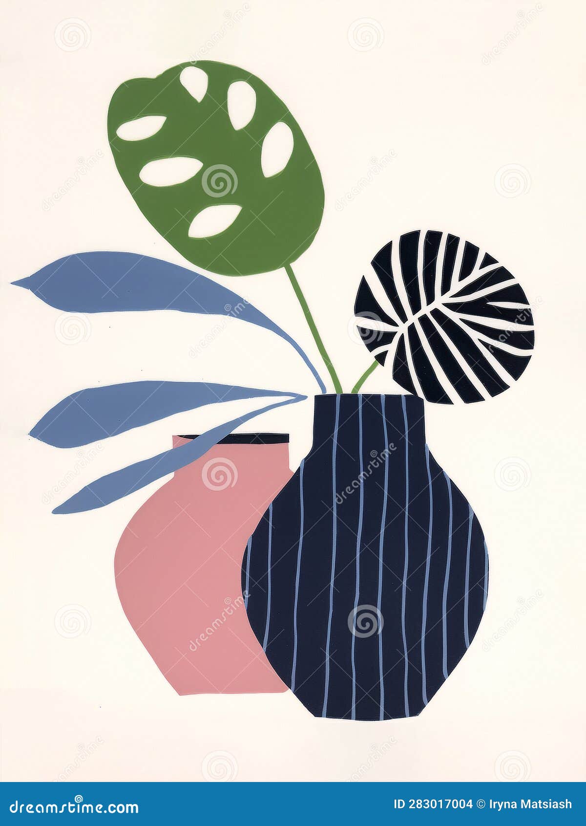 Kitchen Wall Art. Flower in a Vase Poster Stock Illustration