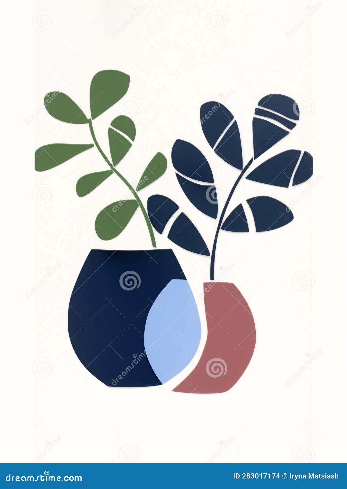 Kitchen Wall Art. Flower in a Vase Poster Stock Illustration