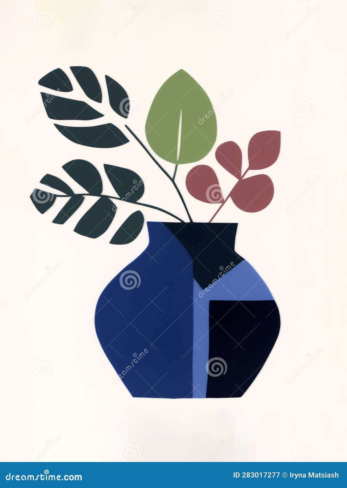 Kitchen Wall Art. Flower in a Vase Poster Stock Illustration