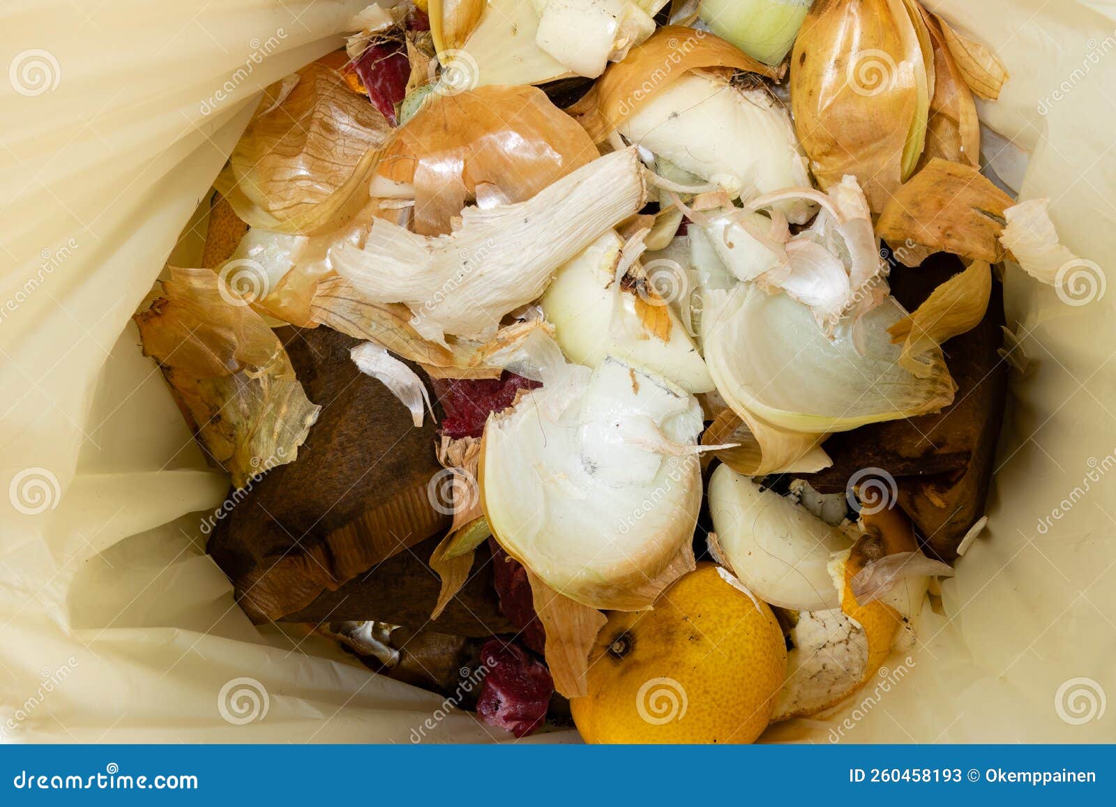 Kitchen Waste Close Up in Compostbucket Stock Image Image of food
