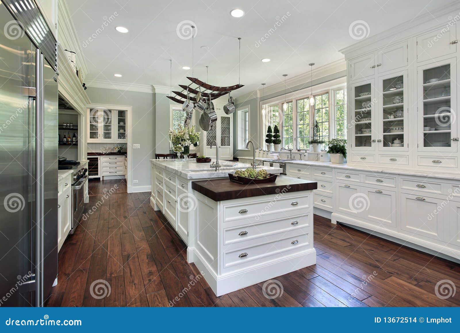 kitchen with white cabinetry