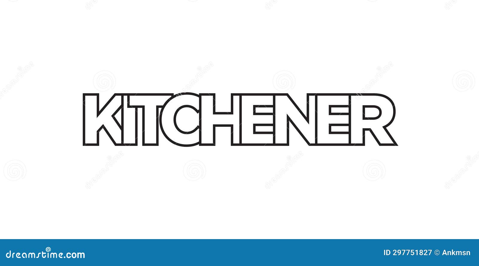 Kitchener in the Canada Emblem. the Design Features a Geometric Style, Vector Illustration with