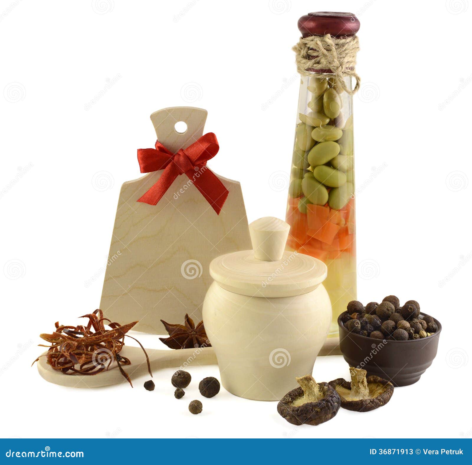 Kitchenware with Condiment Isolated Stock Image Image of kitchen