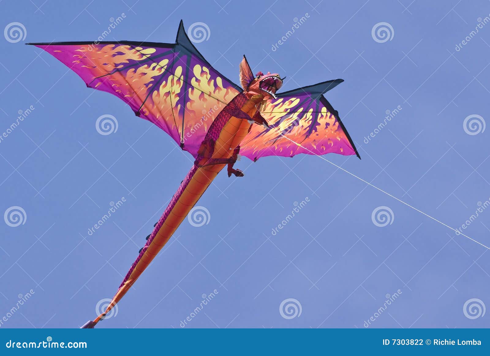 Kite stock photo. Image of large, kite, colors, dragon 7303822