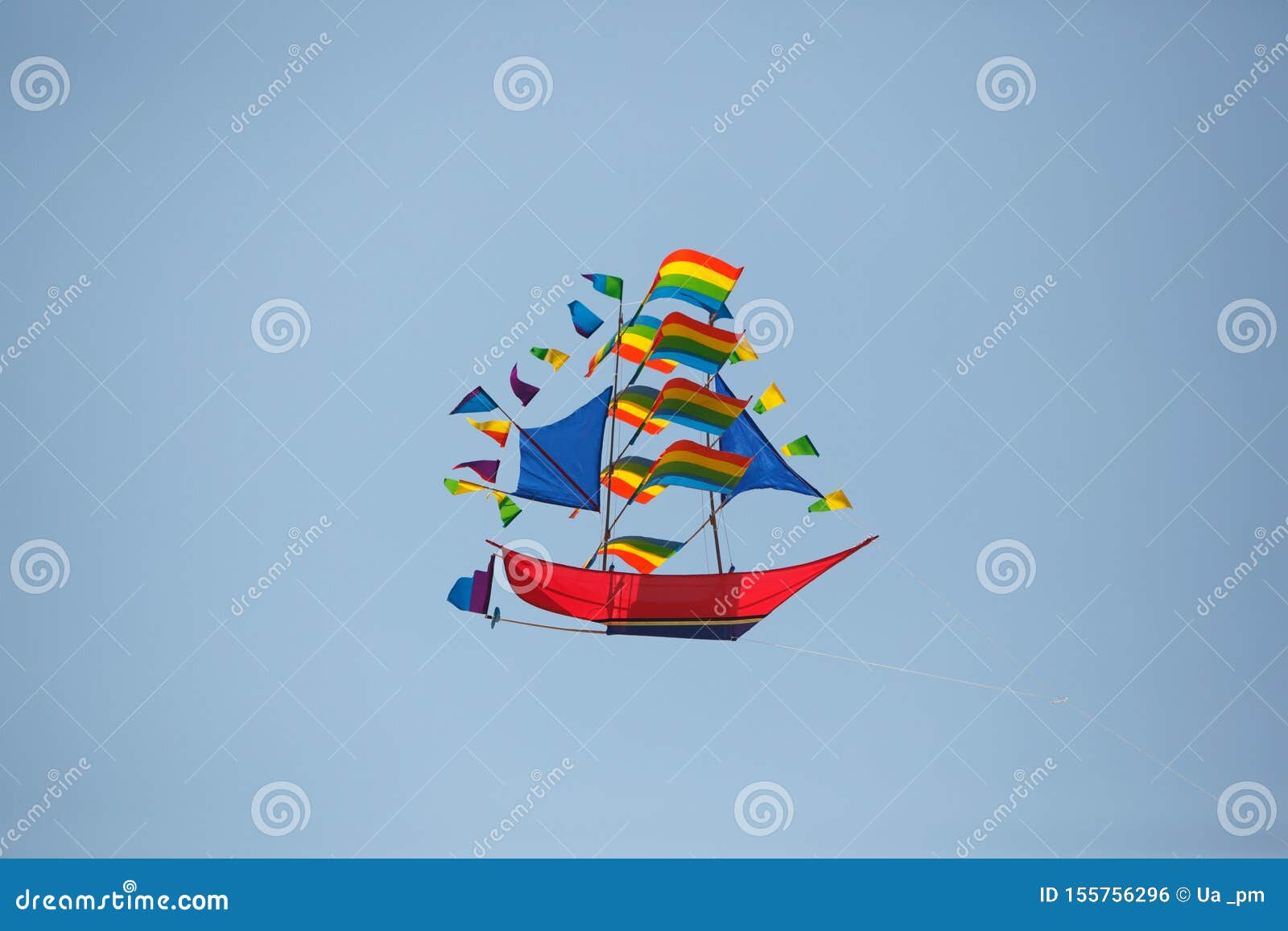 Kite in the air ship stock photo. Image of vacation 155756296