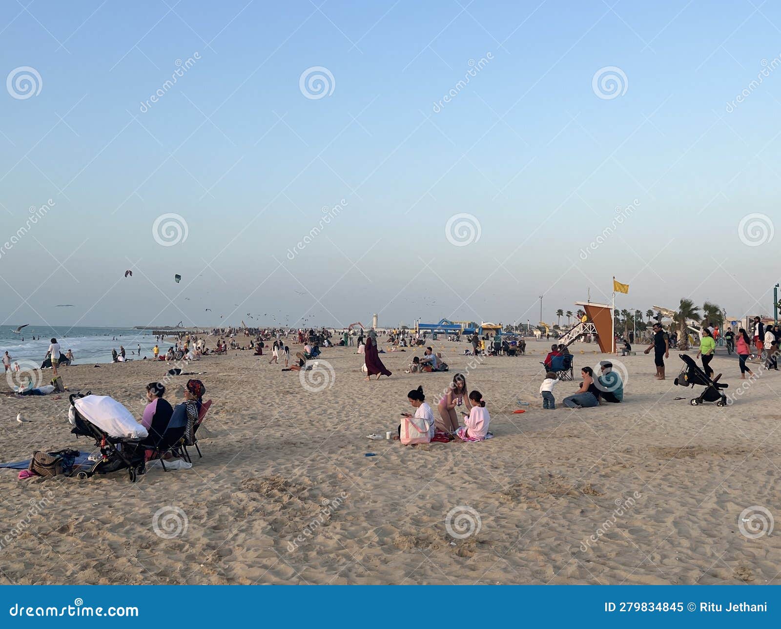 Kite Beach at Jumeirah in Dubai, UAE Editorial Image Image of family