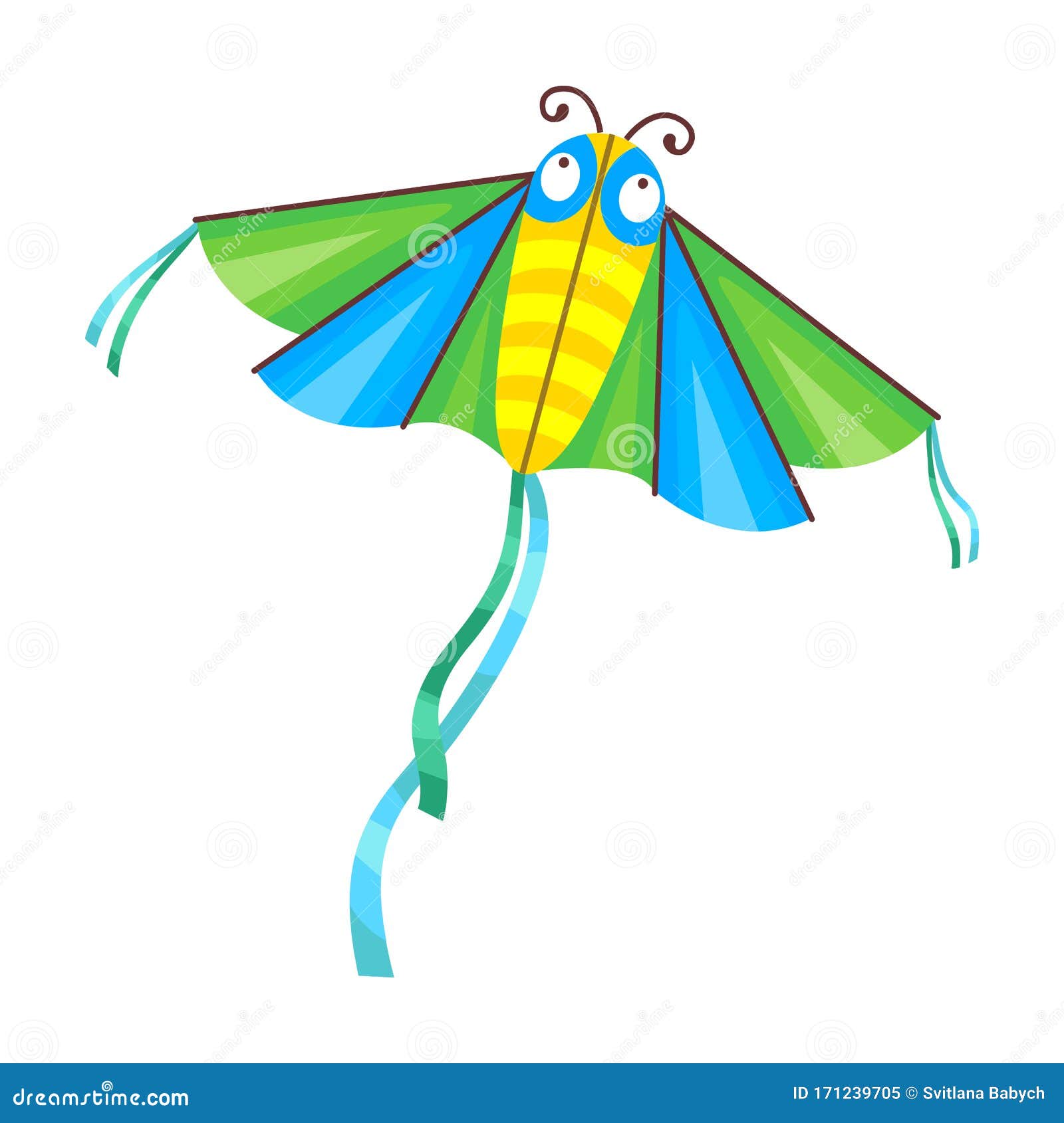 Kite Butterfly Vector Icon.Cartoon Vector Icon Isolated on White