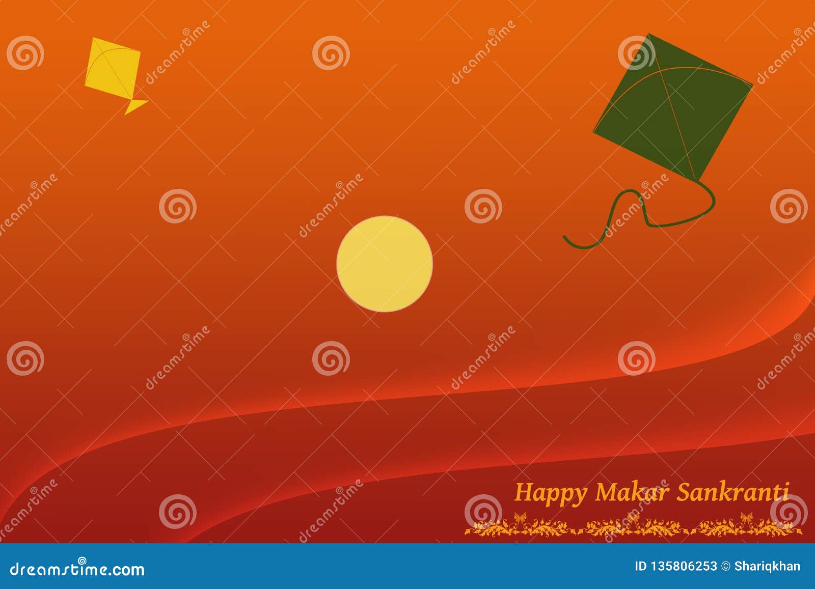 Kite Festival Makar Sankranti Basant Background Poster Abstract Stock  Illustration - Illustration of banner, themes: 135806253