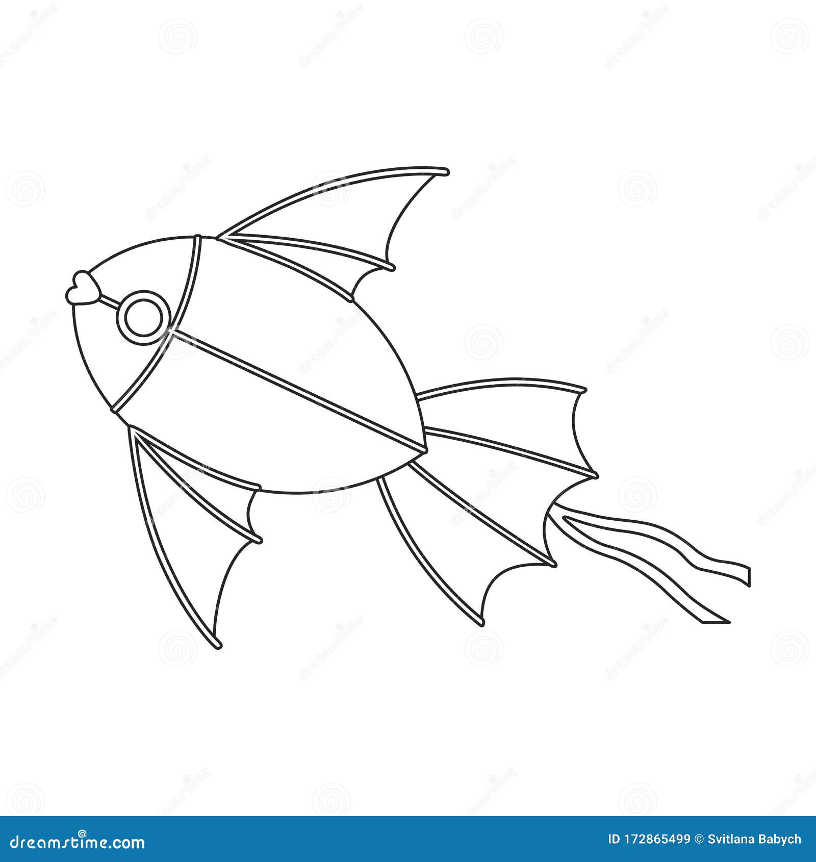 Kite Fish Vector Icon.Outline Vector Icon Isolated on White Background Fish  Kite . Stock Vector - Illustration of hobby, play: 172865499