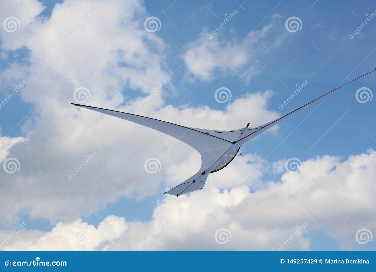 A Kite in the Form of a Single Large White Bird Stock Image Image of leisure, kite 149257429