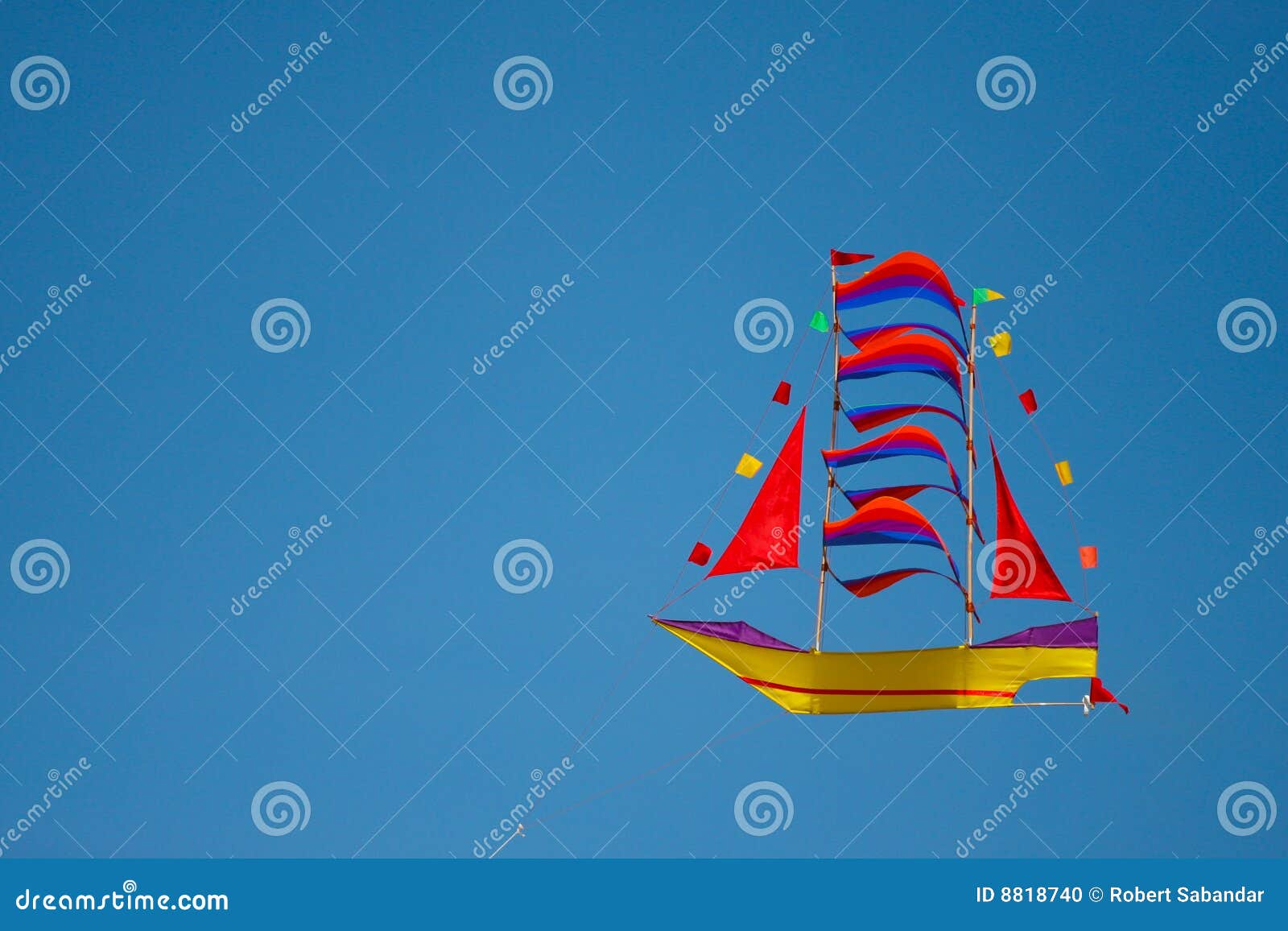 Kite in the shape of boat stock photo. Image of colorful ...