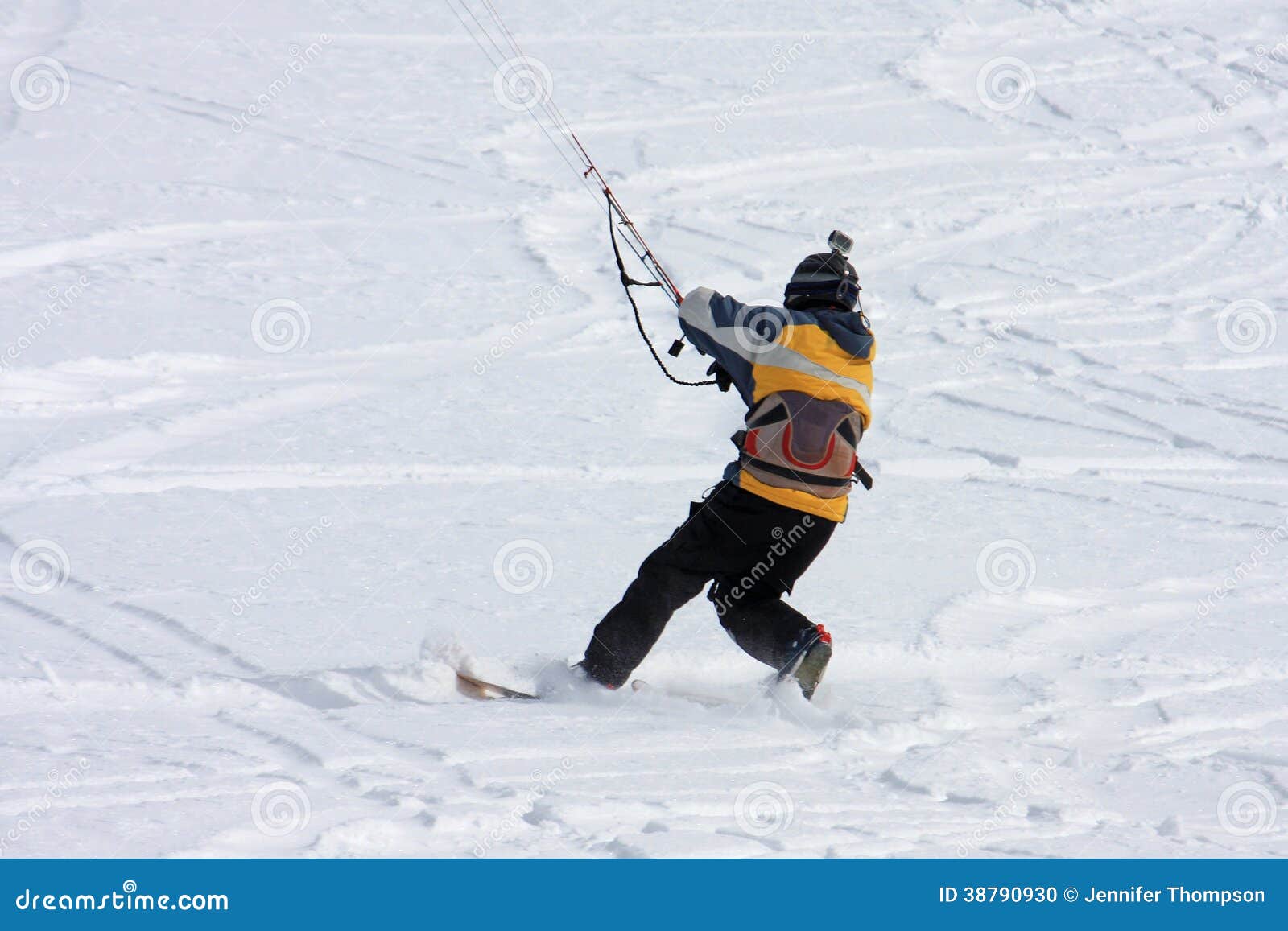 Kite skier stock photo. Image of kite, prepare, snow 38790930