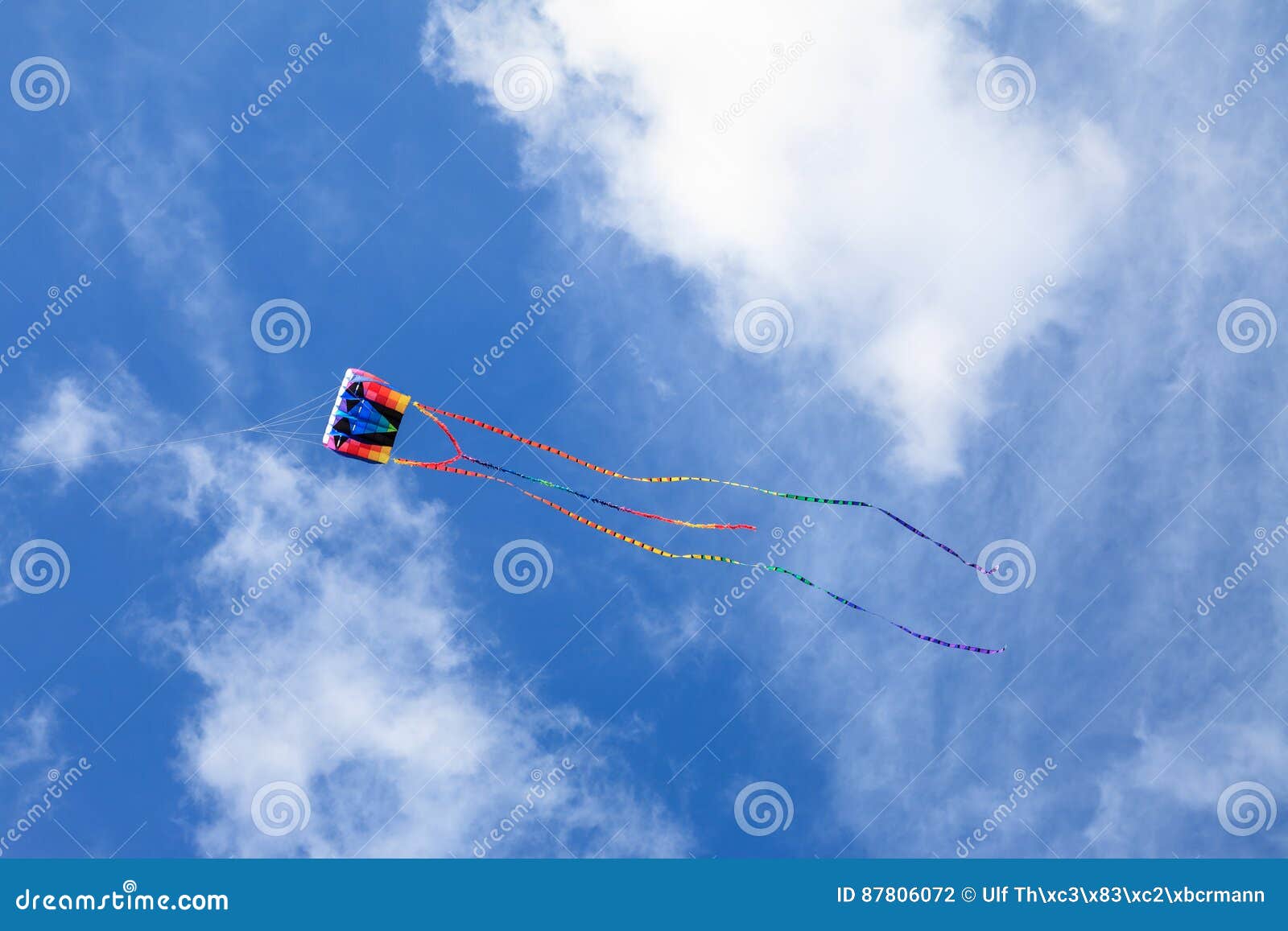 Kite in the Sky stock photo. Image of summertime, blue 87806072