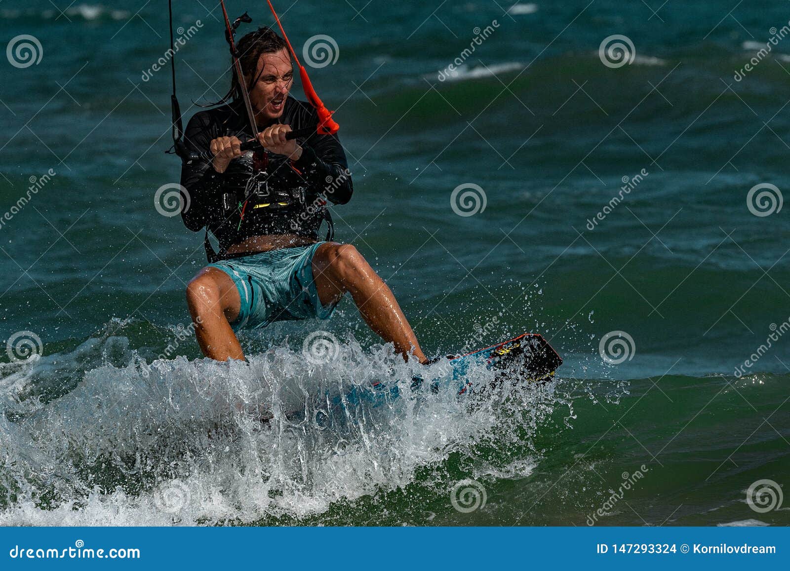 Kite surfer stock photo. Image of descent, sailing, fall 147293324