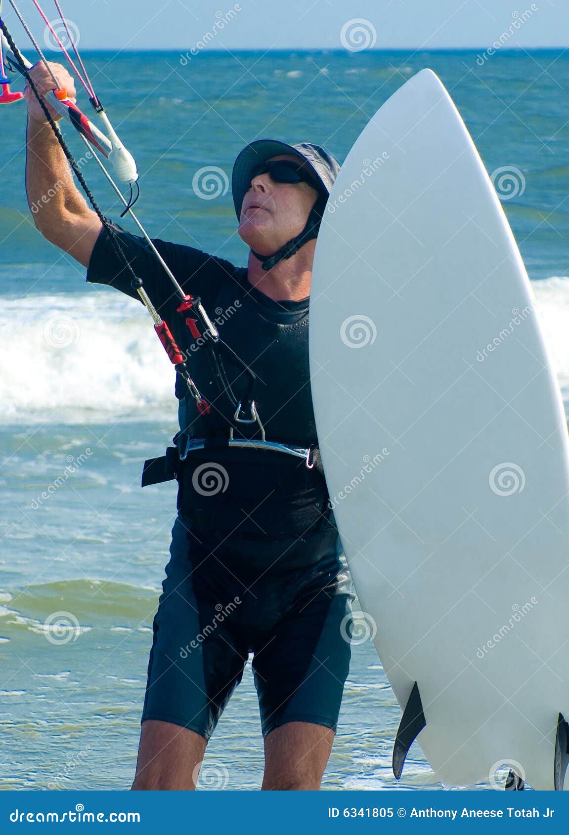 Kite Surfing stock image. Image of green, wetsuit, active 6341805