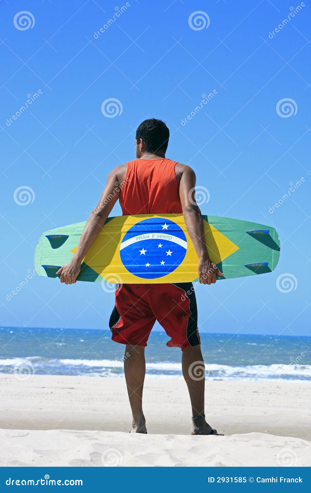 Kite surfing in brazil stock image. Image of destination - 2931585