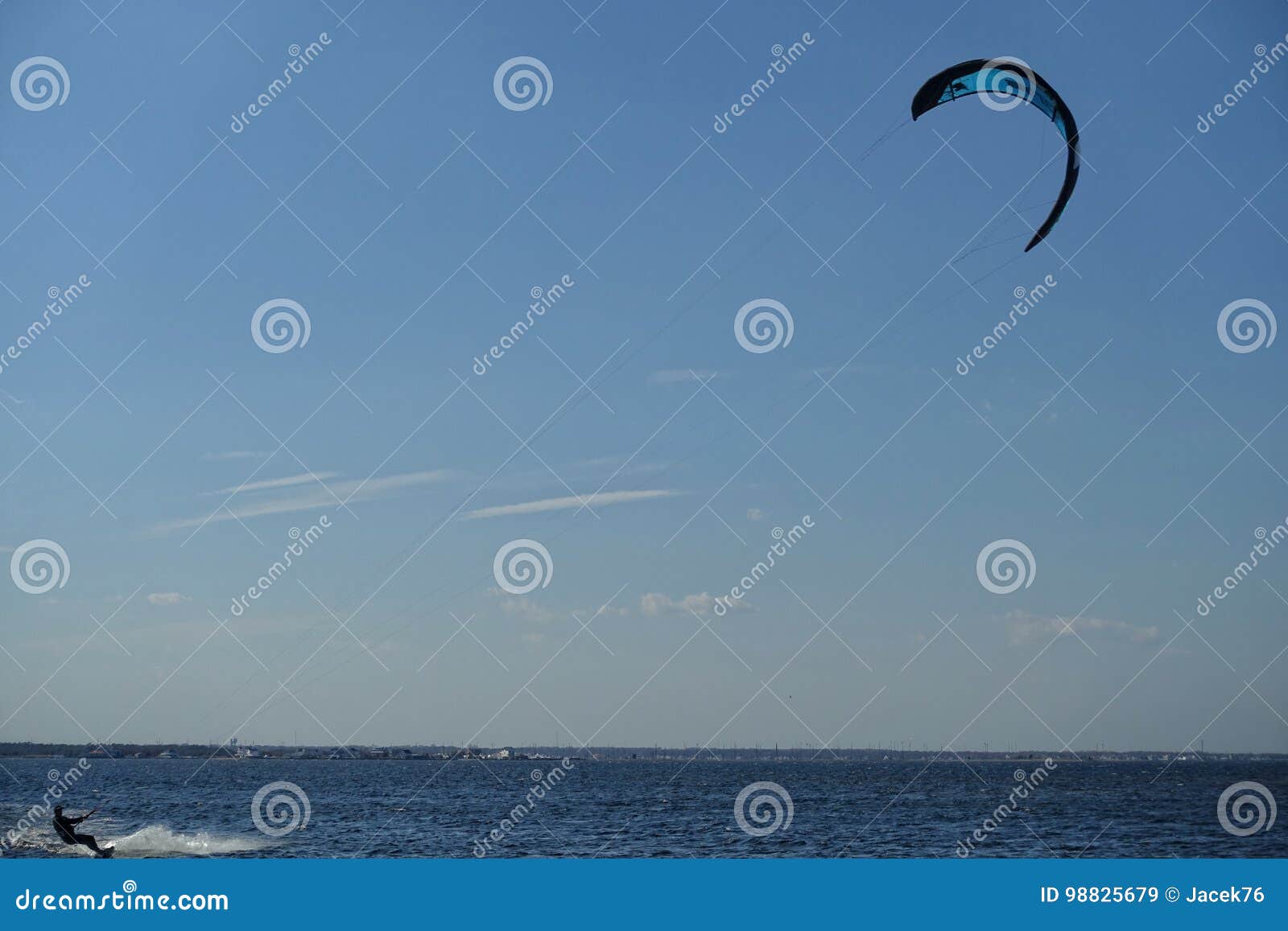 Kite Surfing by Jersey Shore Stock Image Image of ocean, blue 98825679