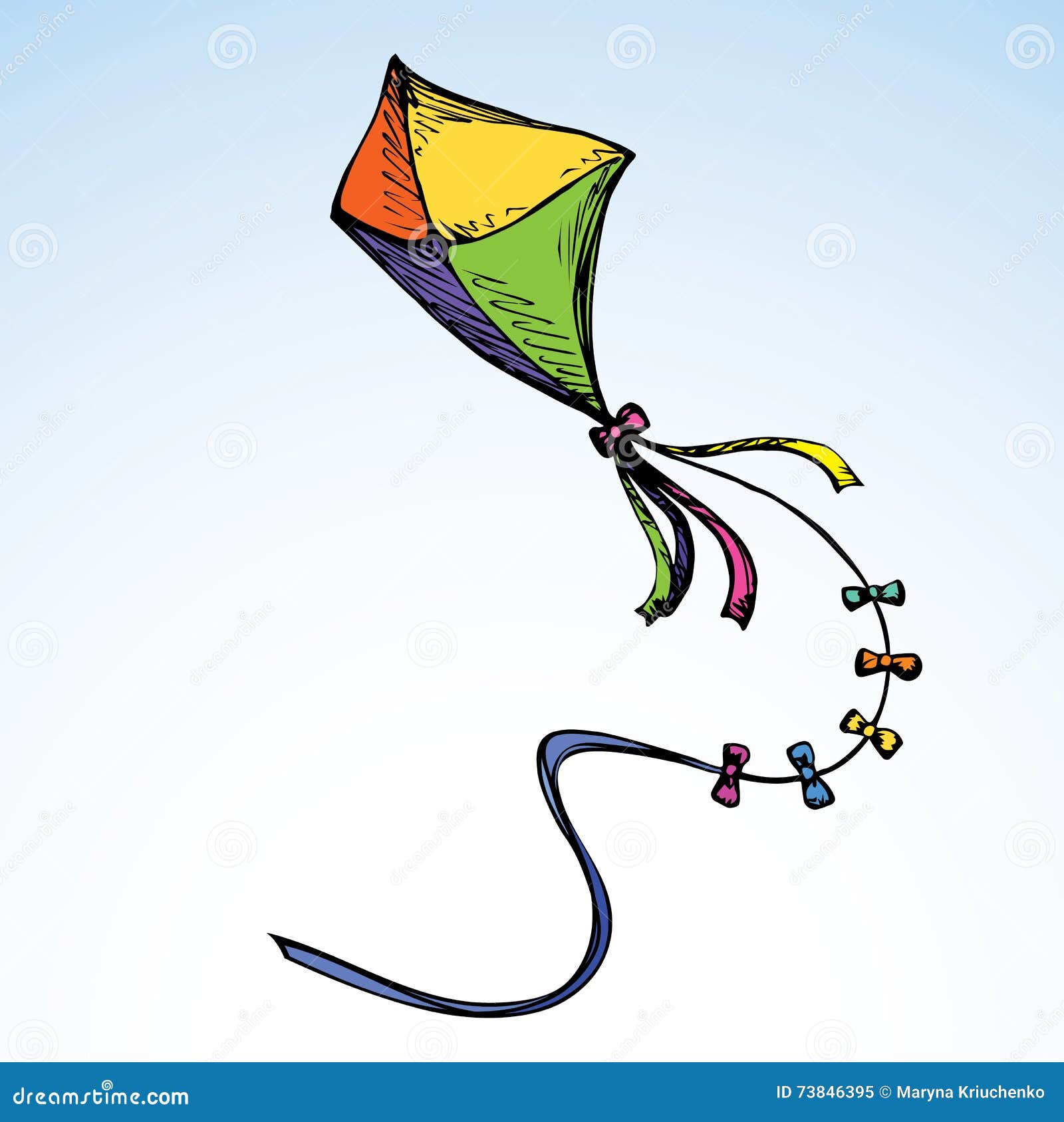 kite doodle icon vector hand drawing 21358624 Vector Art at Vecteezy