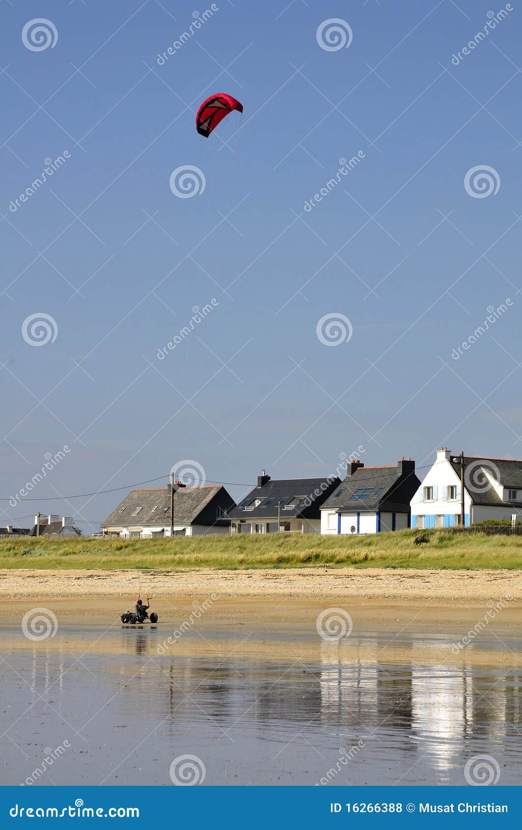 Kite yacht on beach stock photo. Image of wind, sand 16266388