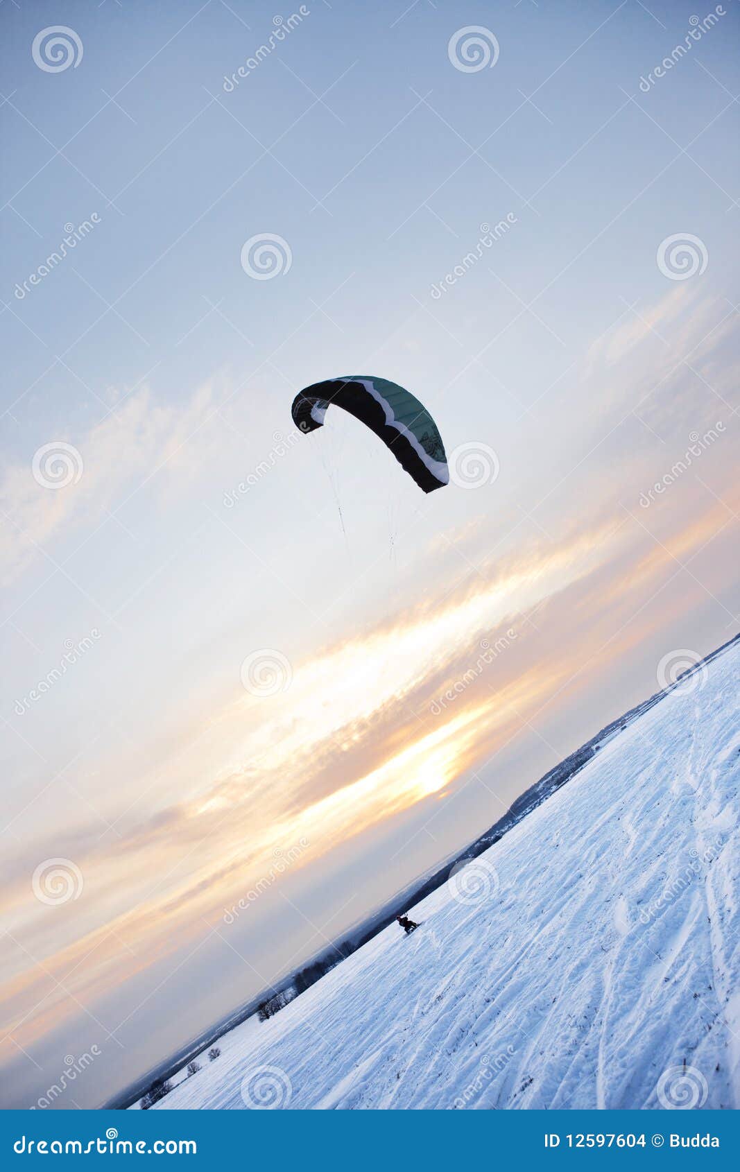 Kitesurf stock photo. Image of snowboard, ride, skier 12597604