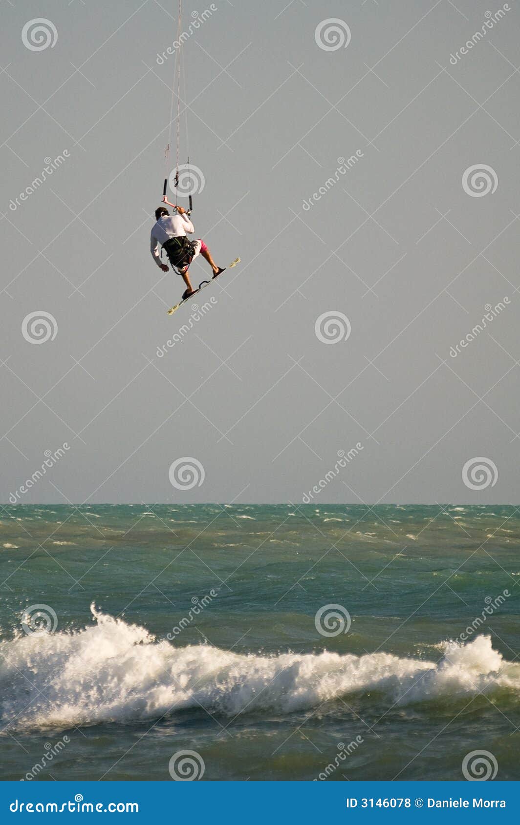 Kitesurf flying stock photo. Image of recreation, ocean 3146078