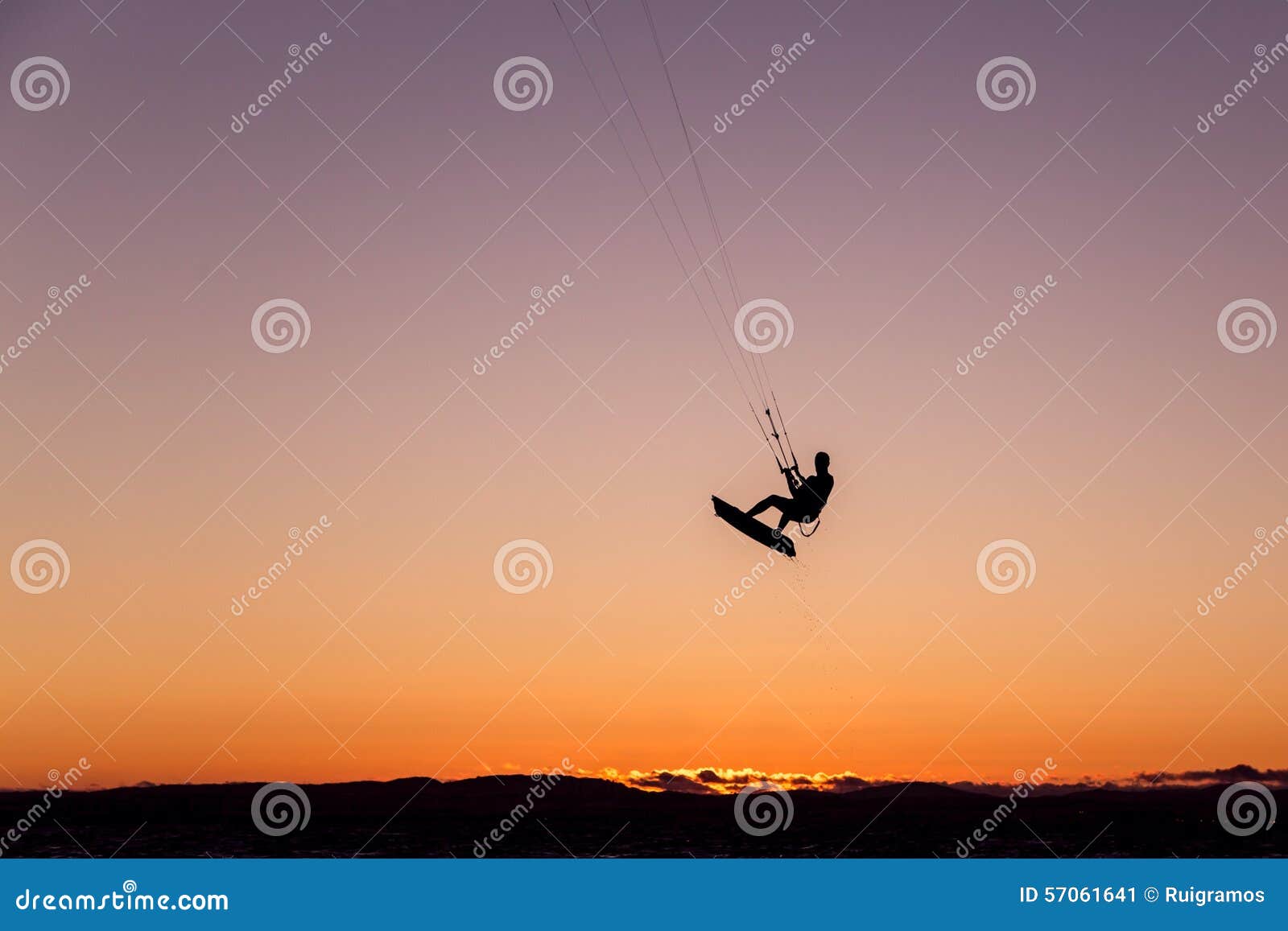 Kitesurf stock image. Image of watersport, athlet, sunset 57061641
