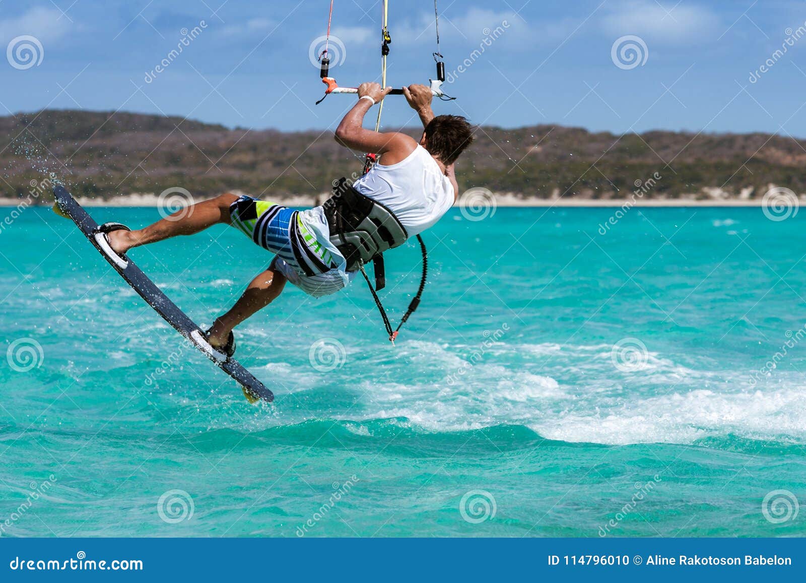 Kitesurfer jumping stock photo. Image of dynamic, lifestyle 114796010