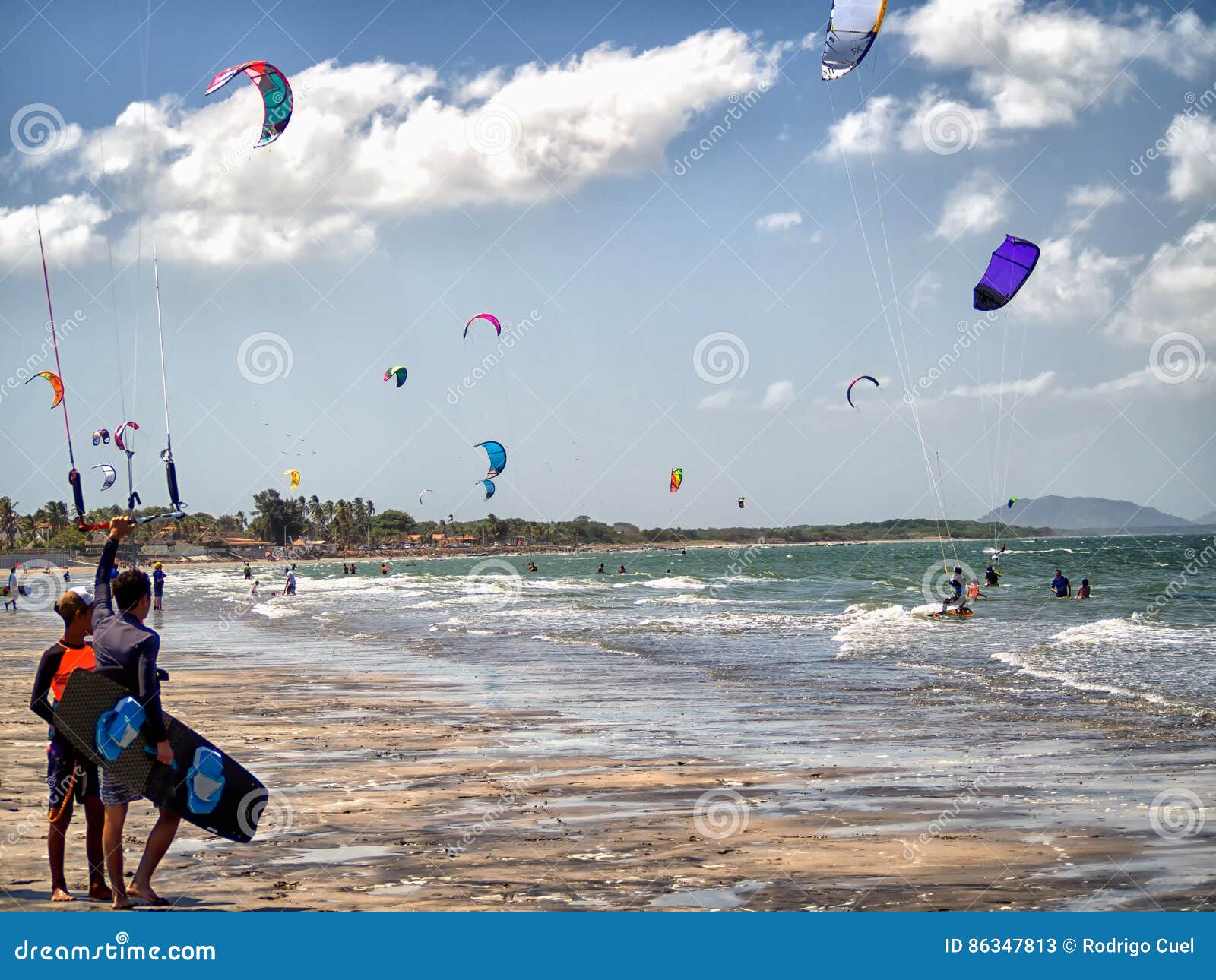 Kitesurfing parade editorial stock photo. Image of panama 86347813